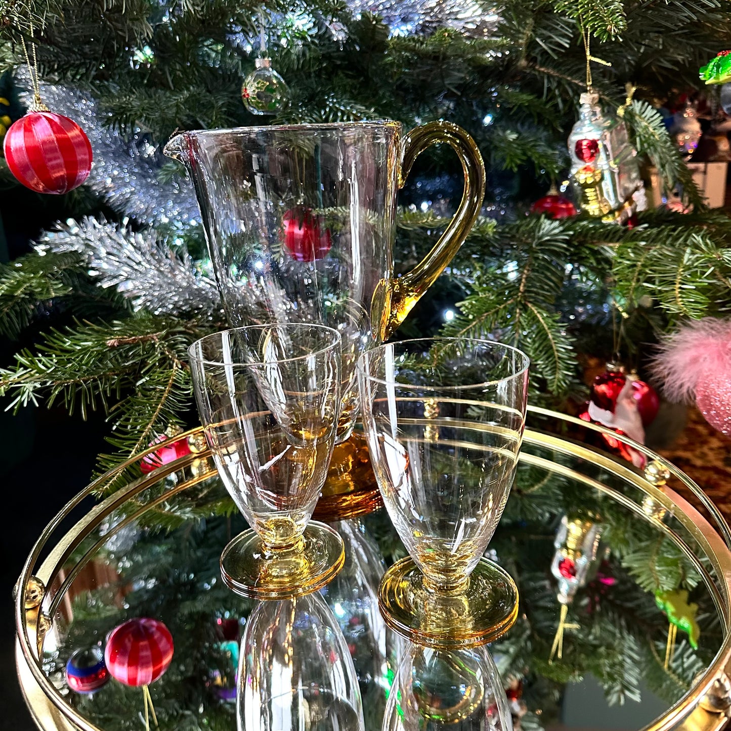 Yellow Amber Drinkware Set