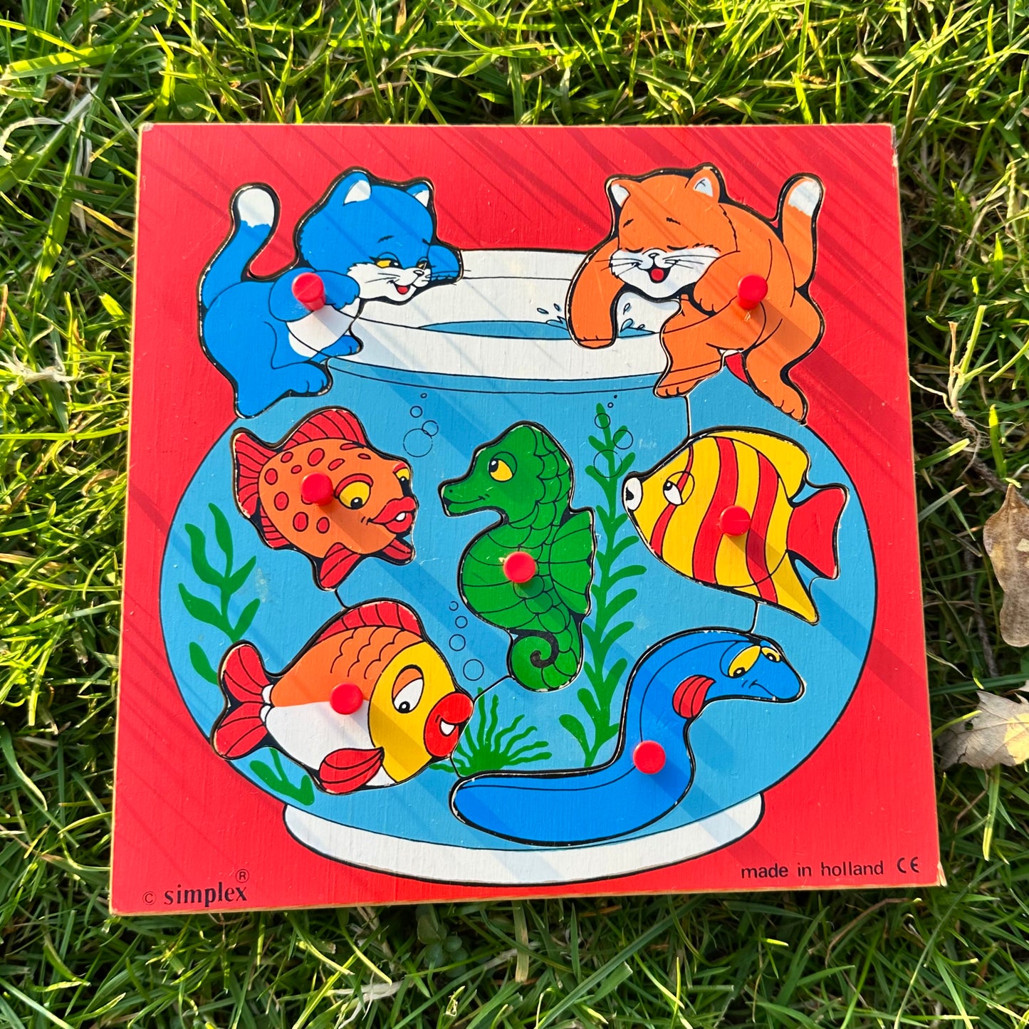 Simplex Fishbowl & Cats Wooden Puzzle