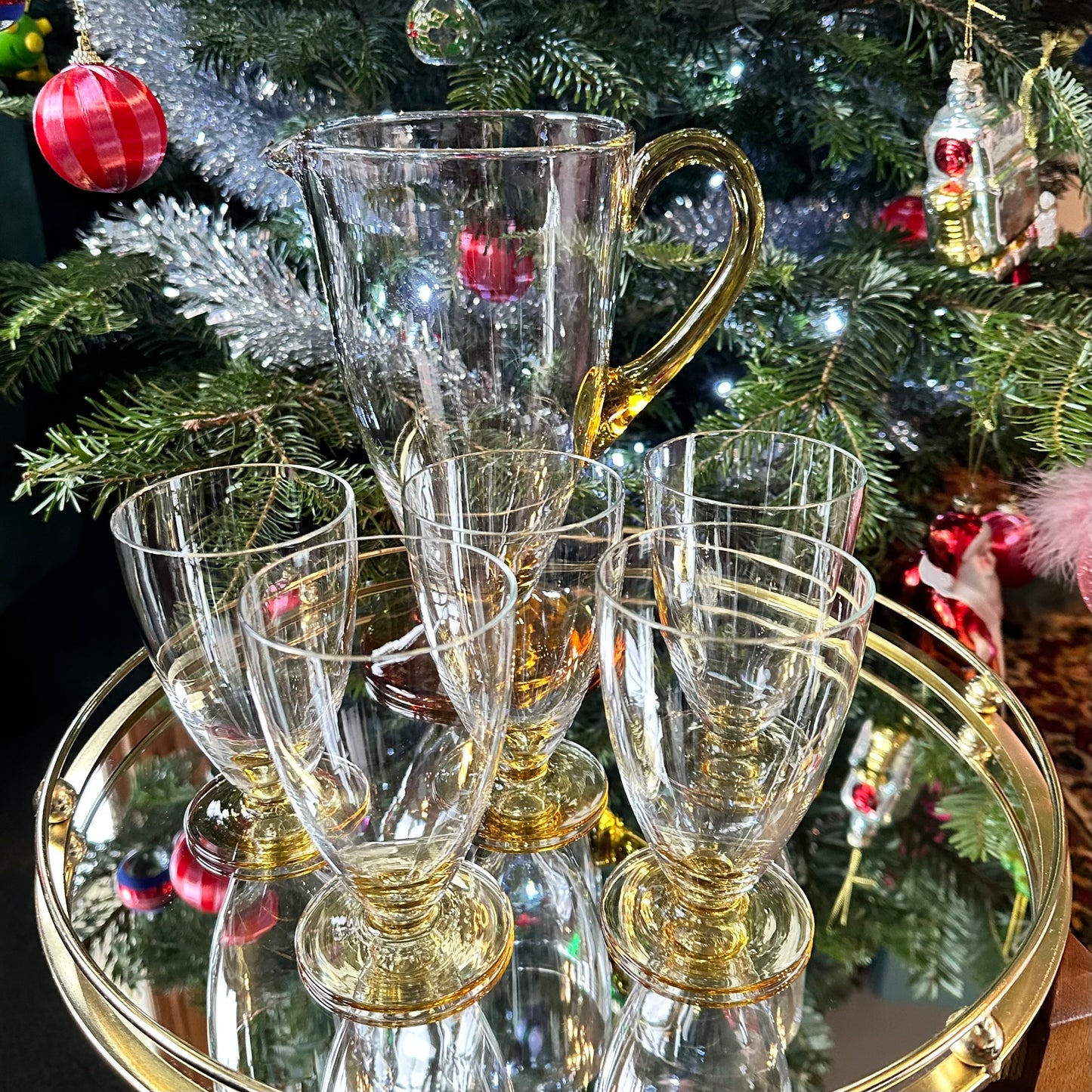Yellow Amber Drinkware Set