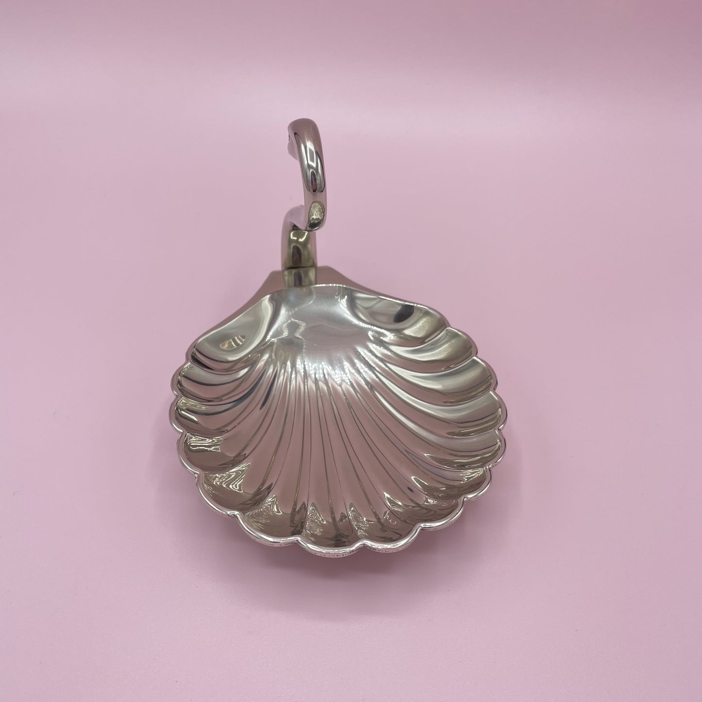 Silver Scallop Swan Ashtray