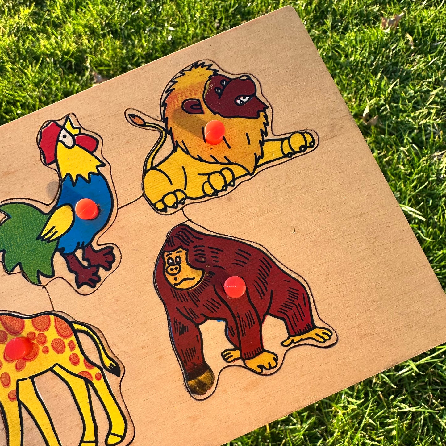 Vintage Animal Wooden Puzzle