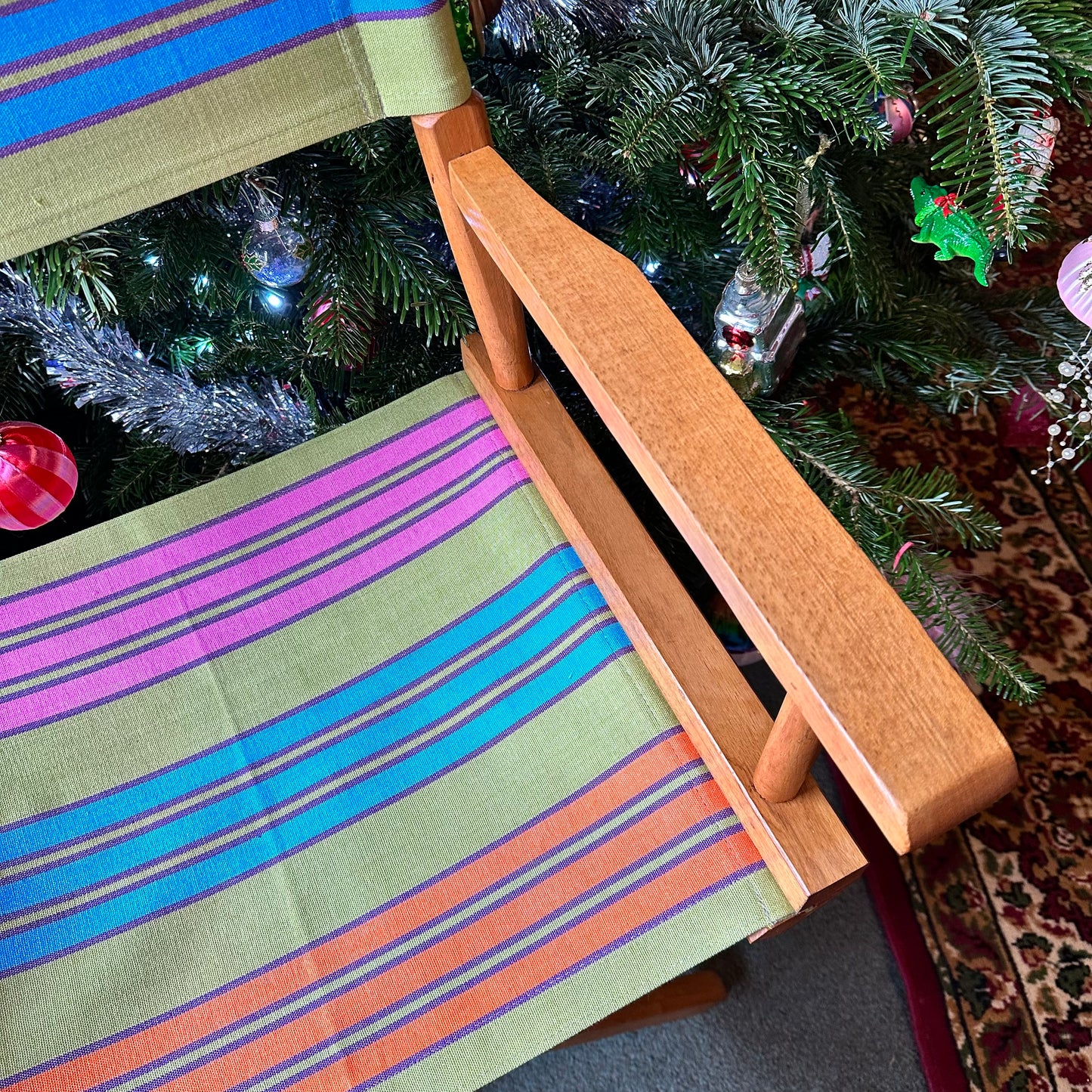 Candy Striped Director's Chair (Green, Orange, Blue & Pink)