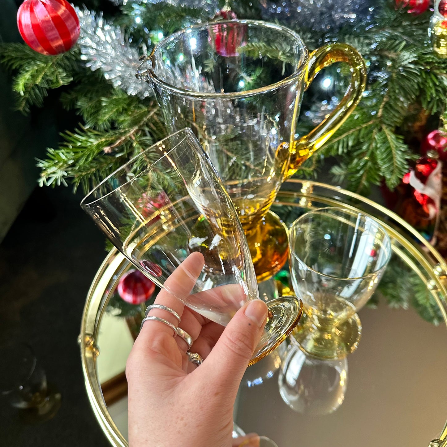 Yellow Amber Drinkware Set