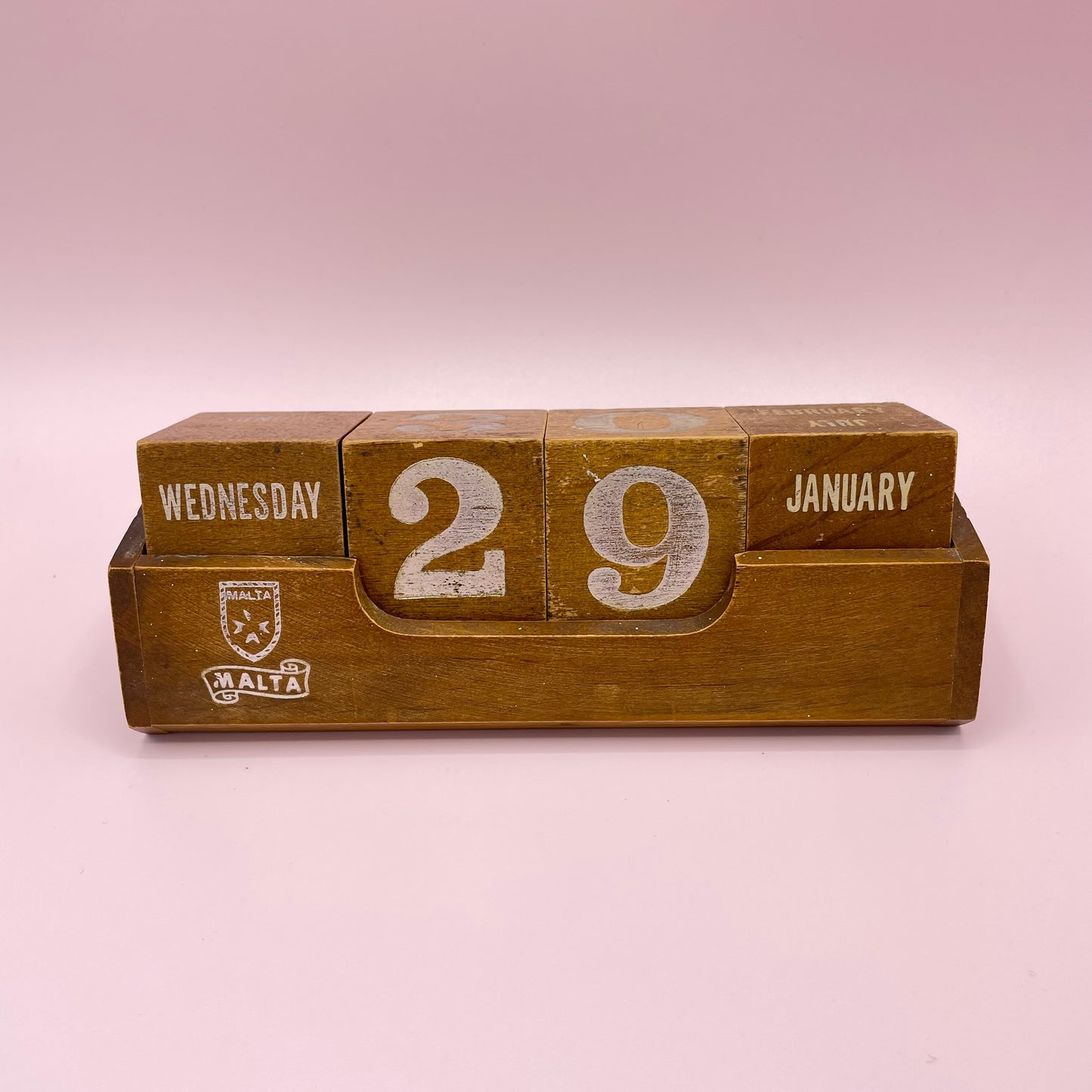 Perpetual Desk Calendar Wooden