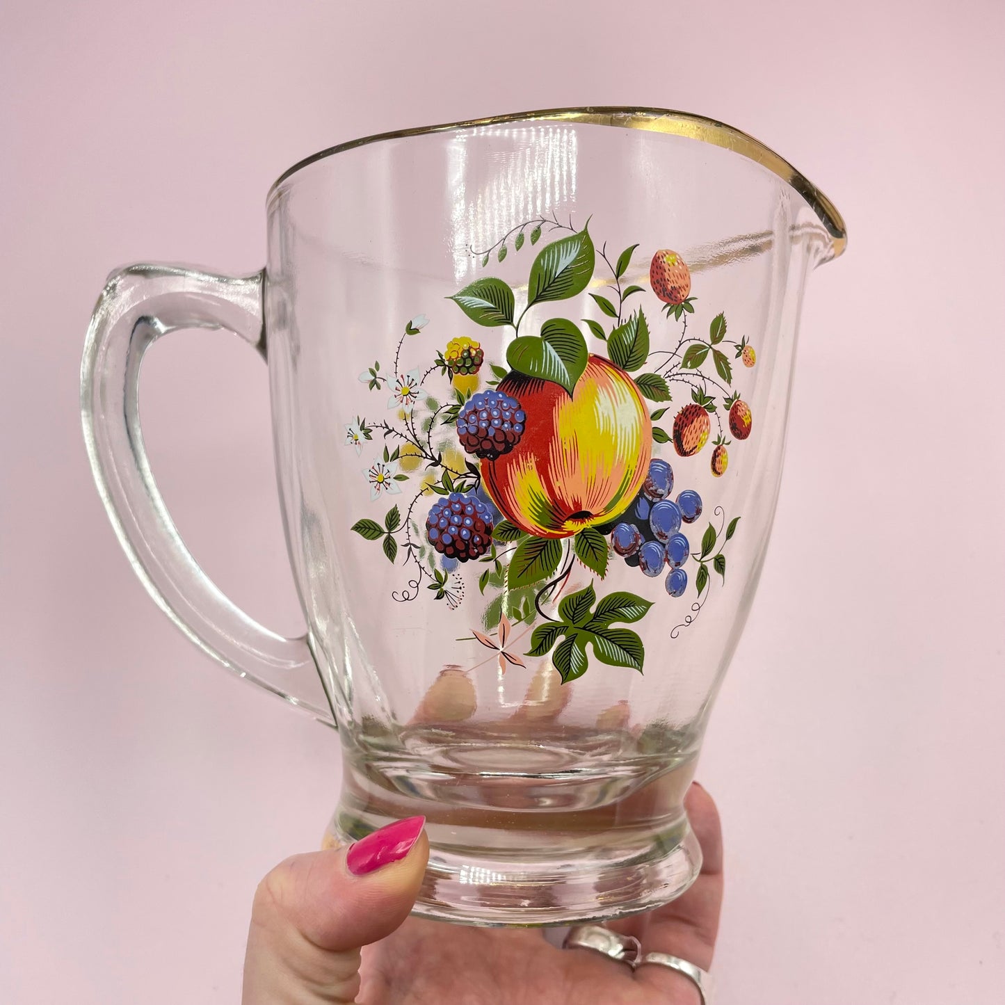 Clear Glass Fruit Jug