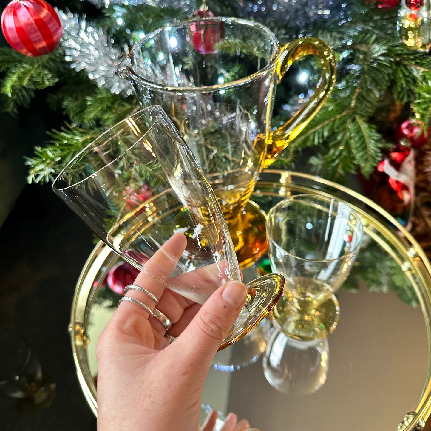 Yellow Amber Drinkware Set