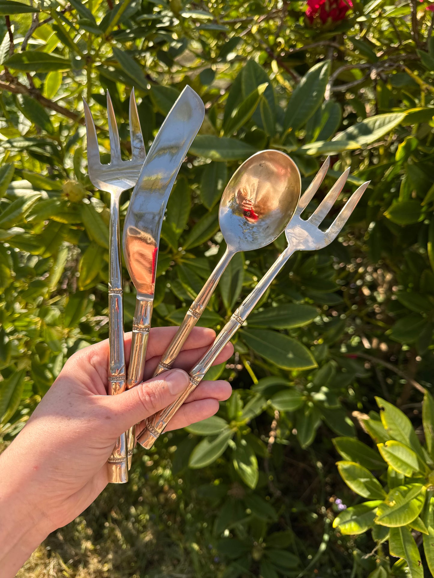 Brass Serving Cutlery Set (x4)