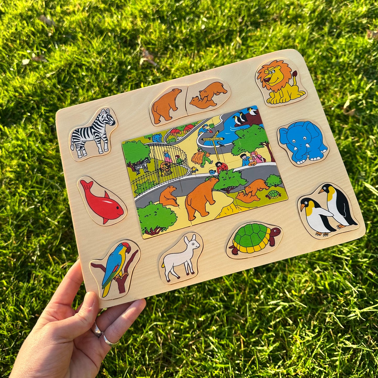 Wooden Zoo Puzzle (Centre Puzzle)