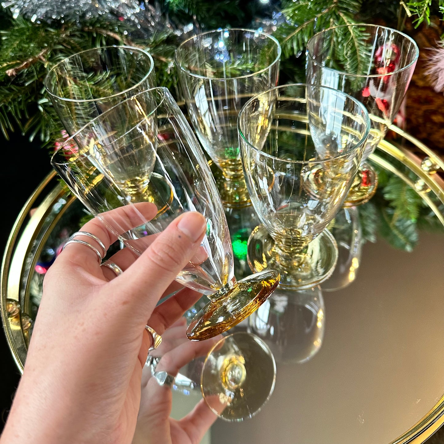 Yellow Amber Drinkware Set