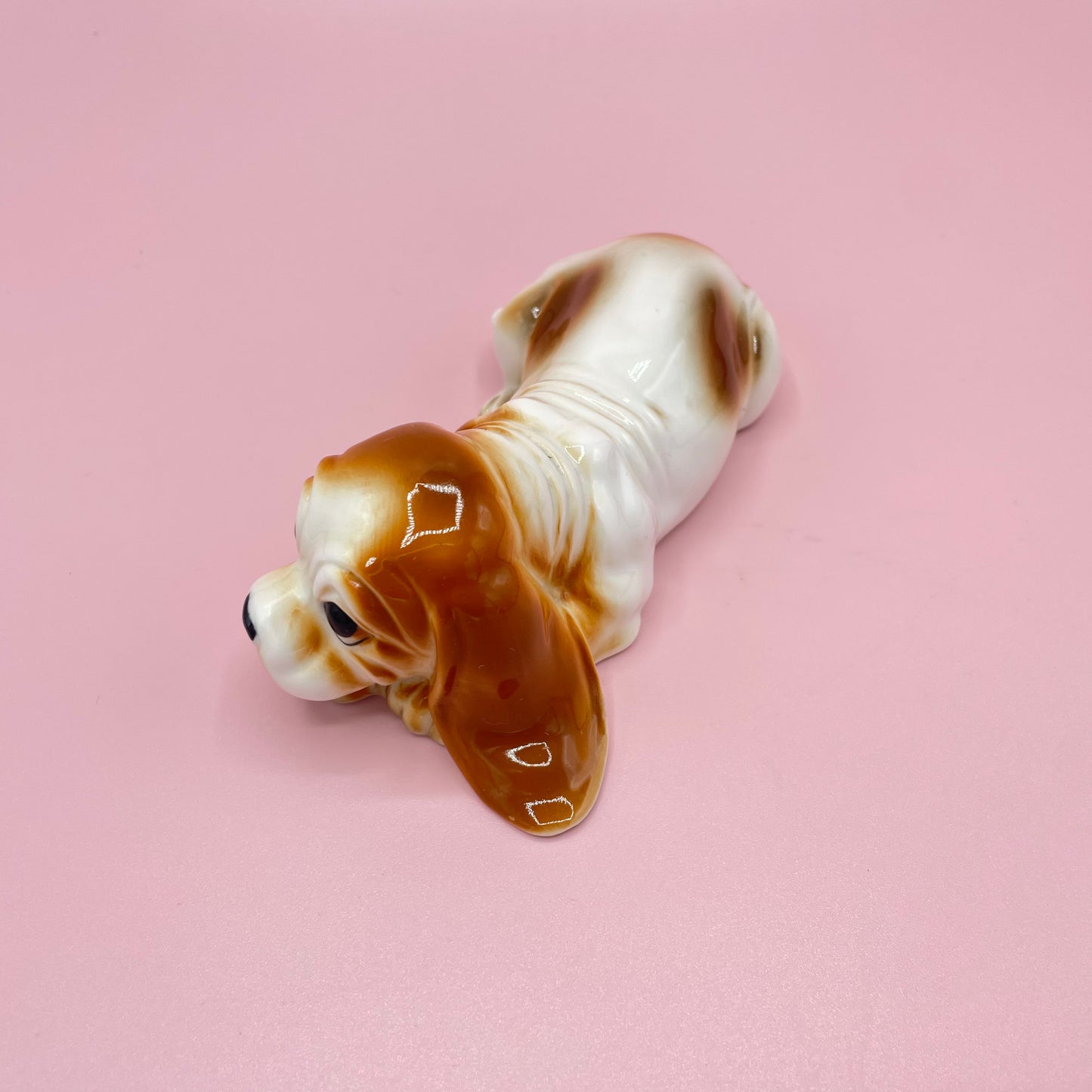 White & Tan Blood Hound Figurine