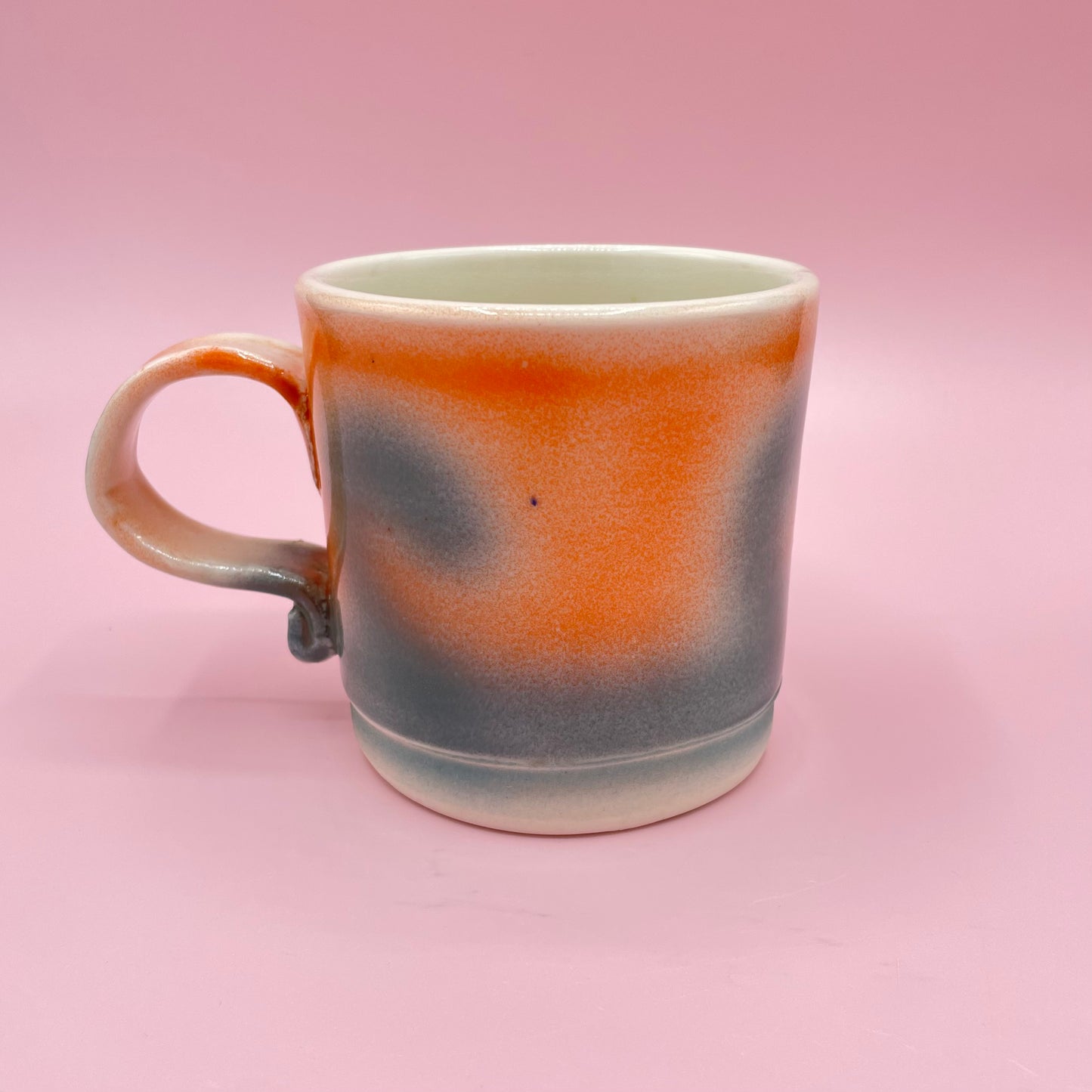 Orange & Grey Glazed Mug