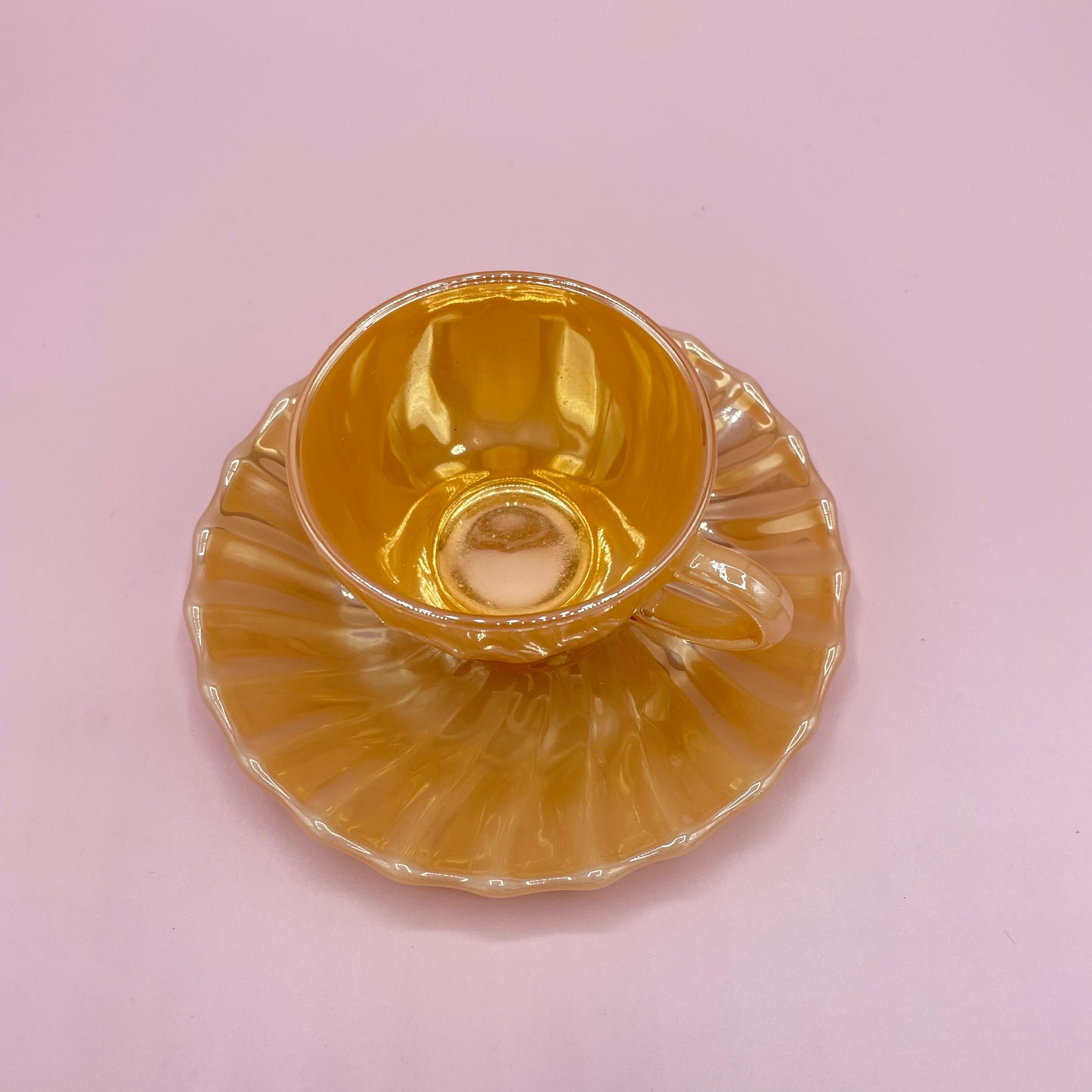 Mexican Lustreware Espresso Cups & Saucer X6