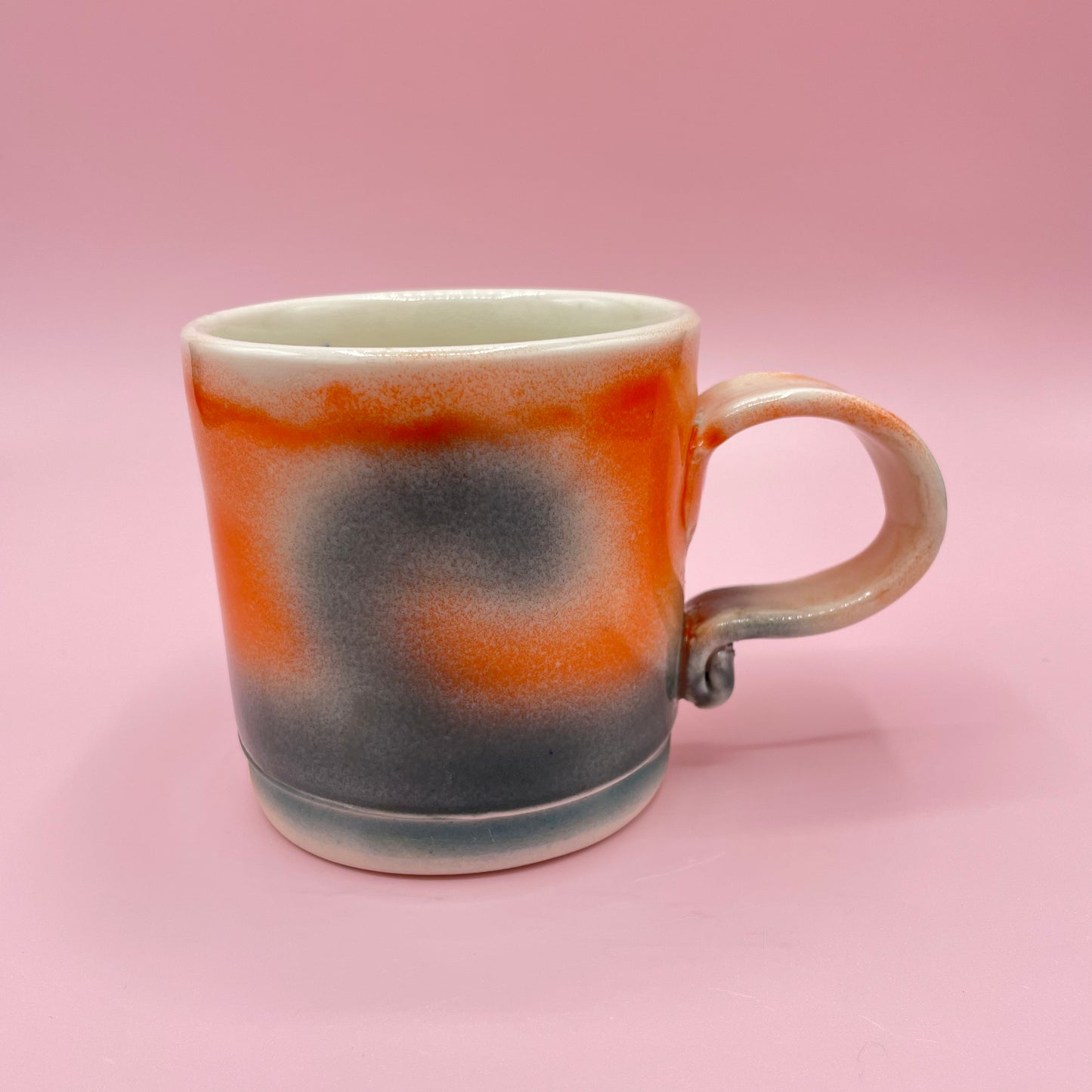 Orange & Grey Glazed Mug