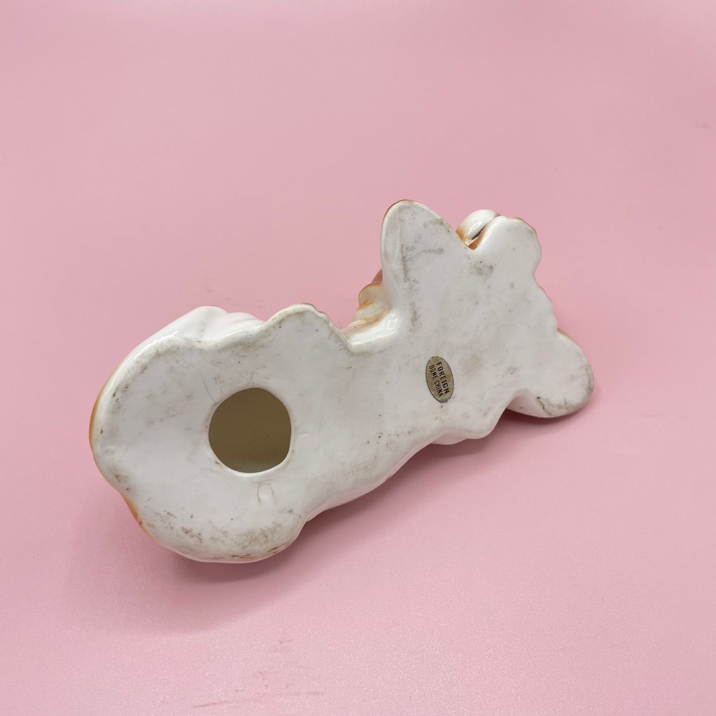 White & Tan Blood Hound Figurine