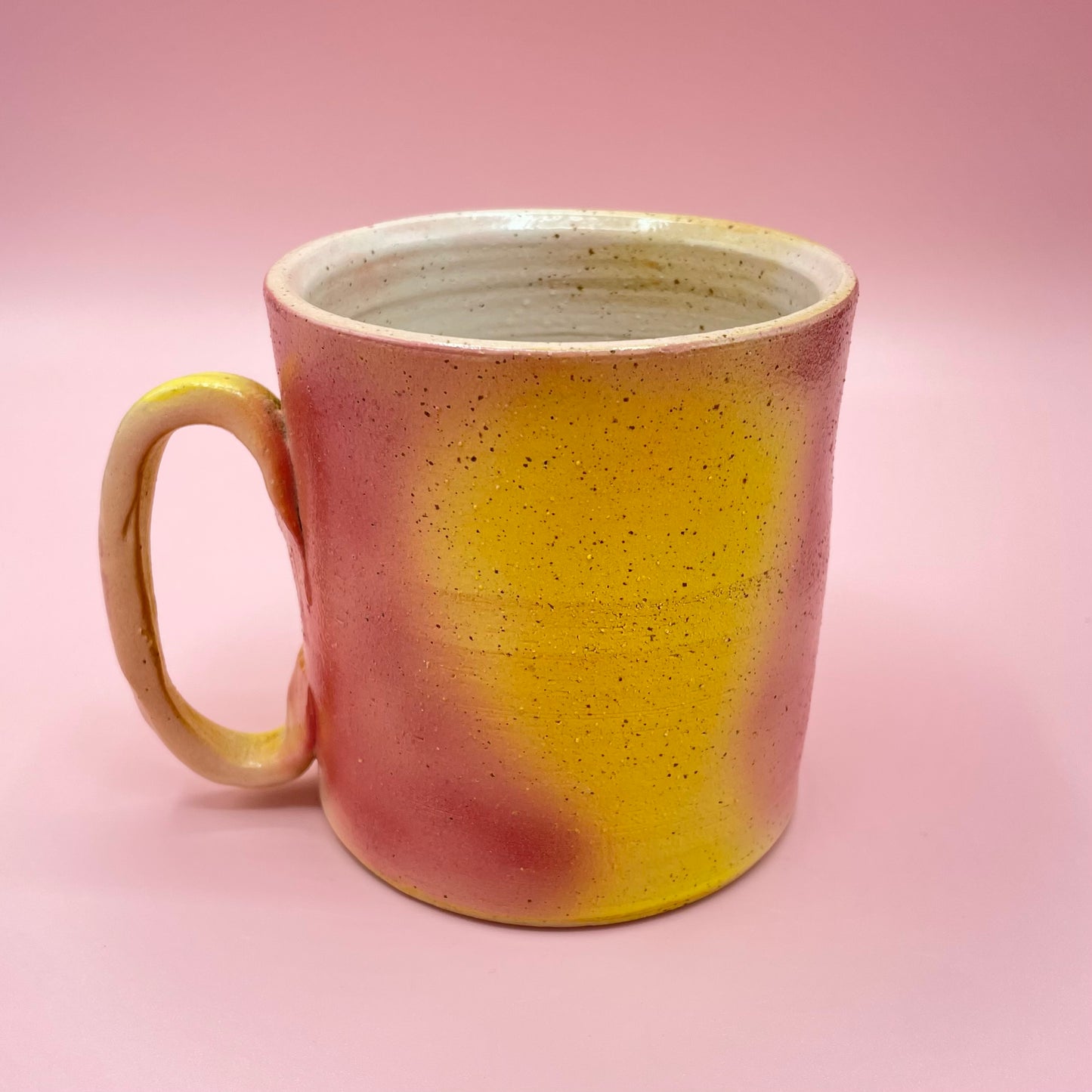 Pink & Yellow Rhubarb & Custard Mug