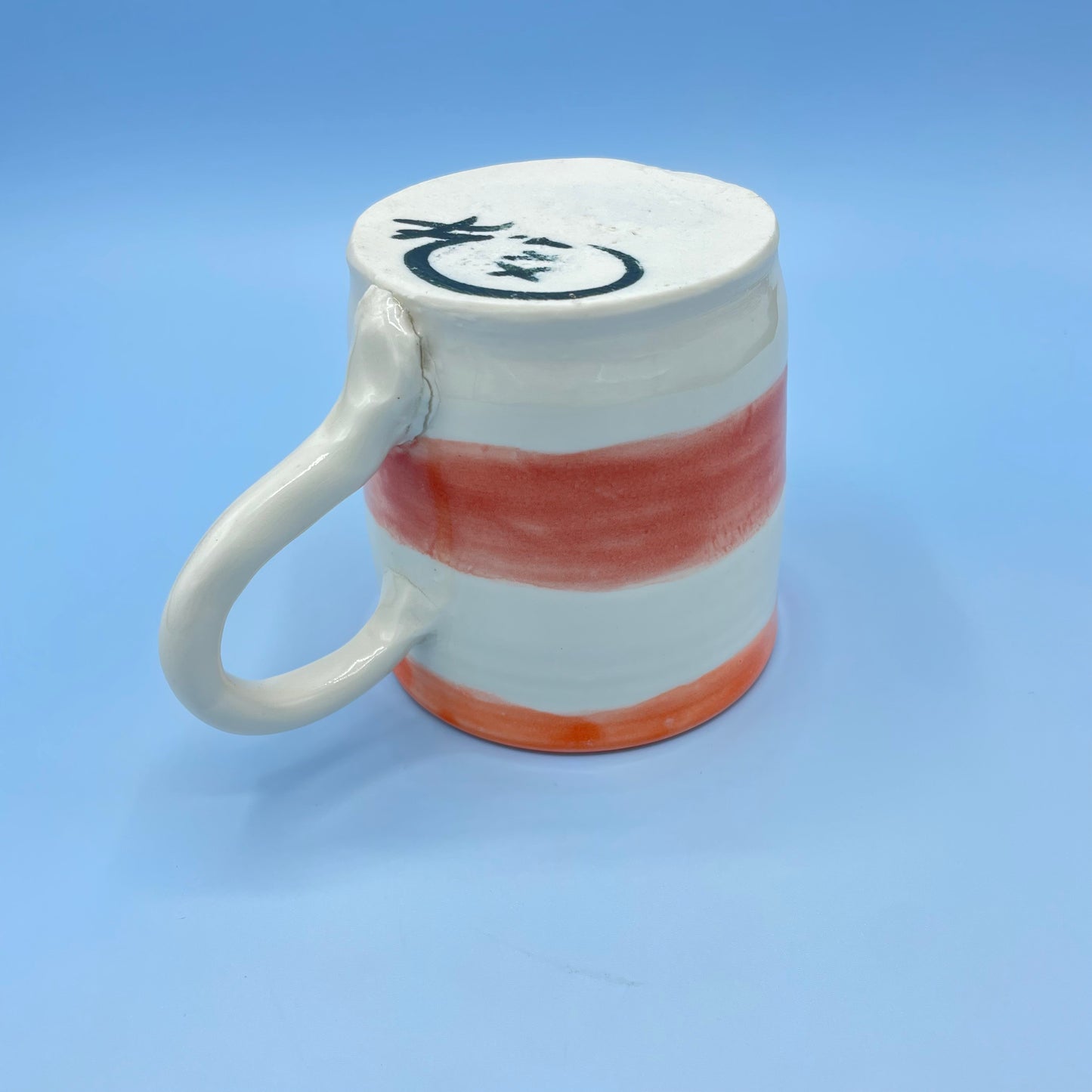 Orange & Cream Striped Mug