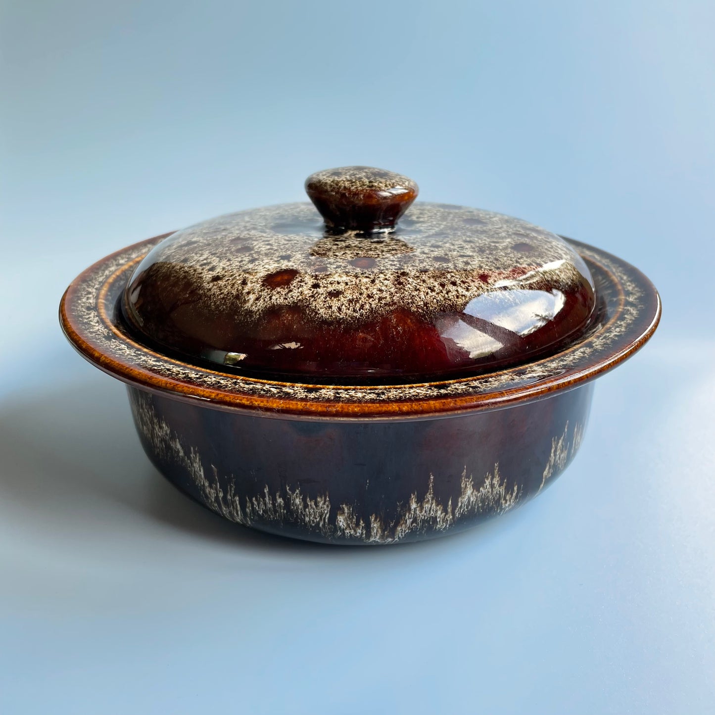 Brown Glaze Serving Casserole Dish