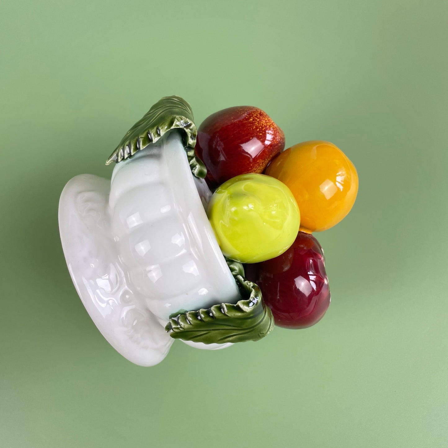 Ceramic Faux Fruit In Bowl
