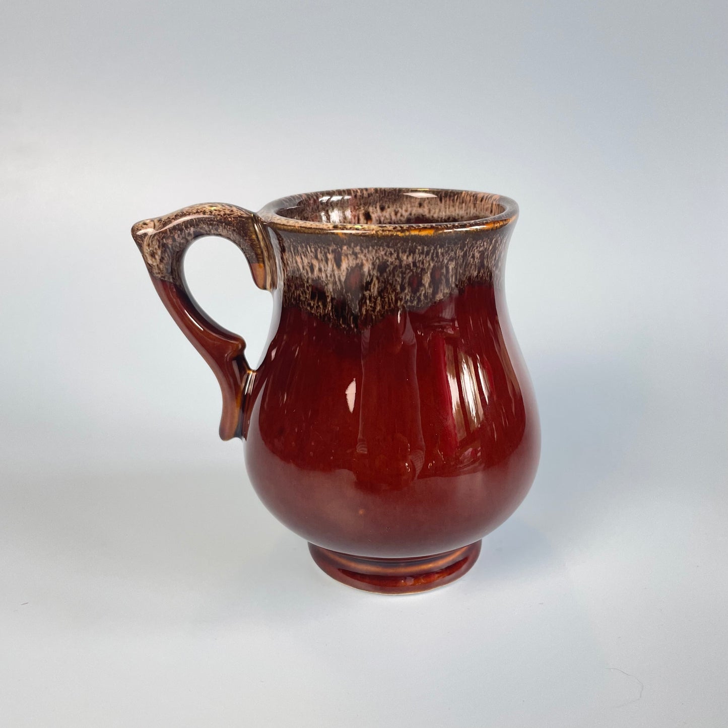 Brown Glazed Ceramic Swirl Coffee Pot Set With 6 Cups, Milk Jug & Sugar Bowl