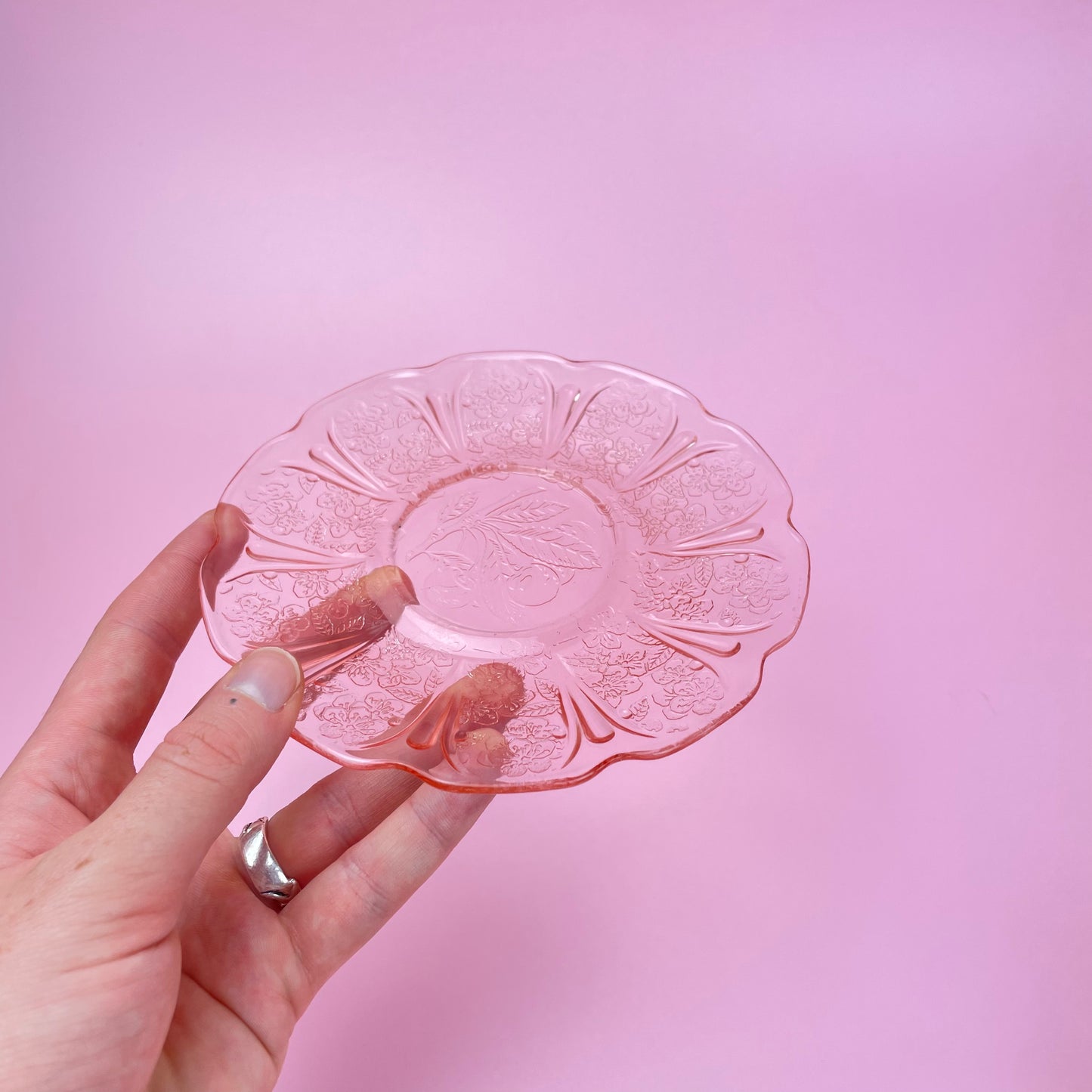 Hazel Atlas Cherry Blossom Tea Cup & Saucer