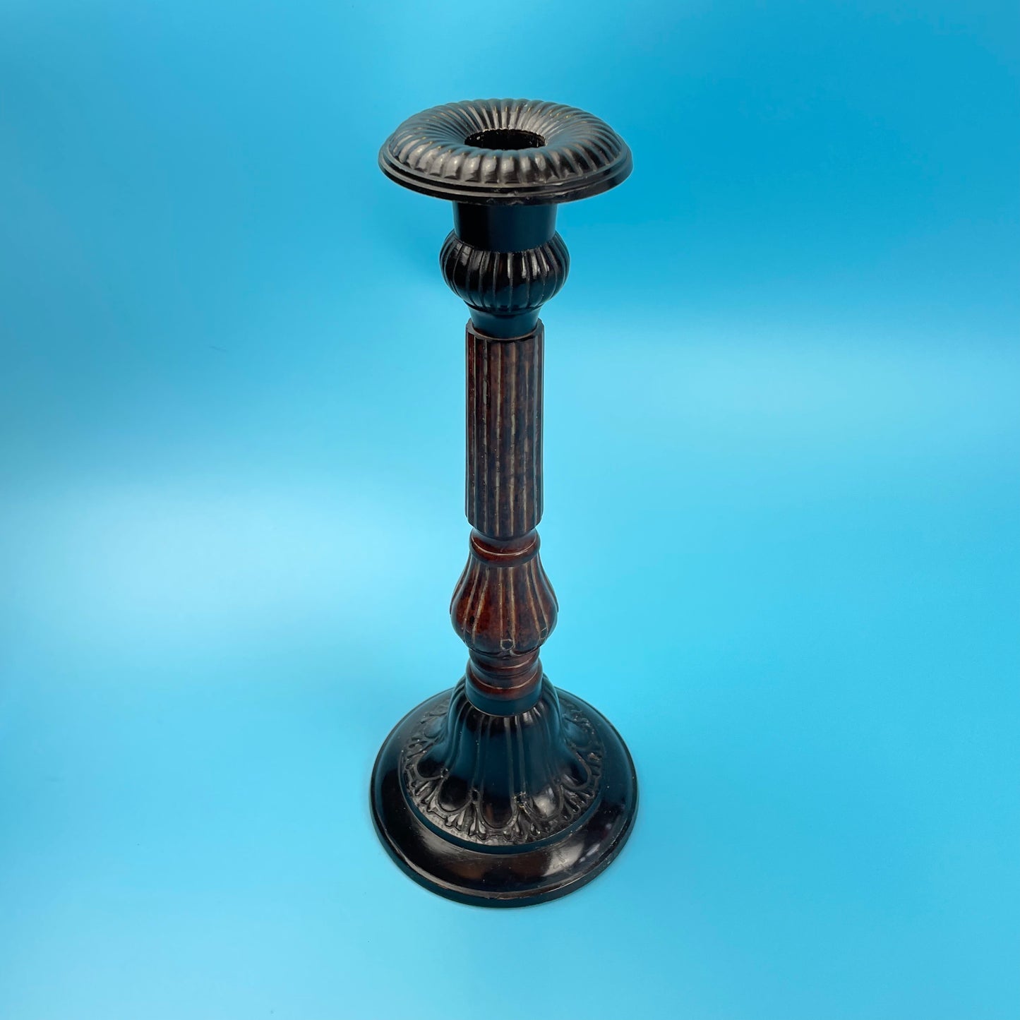Cast Metal & Enamel Candle Holder Heavy (Single)