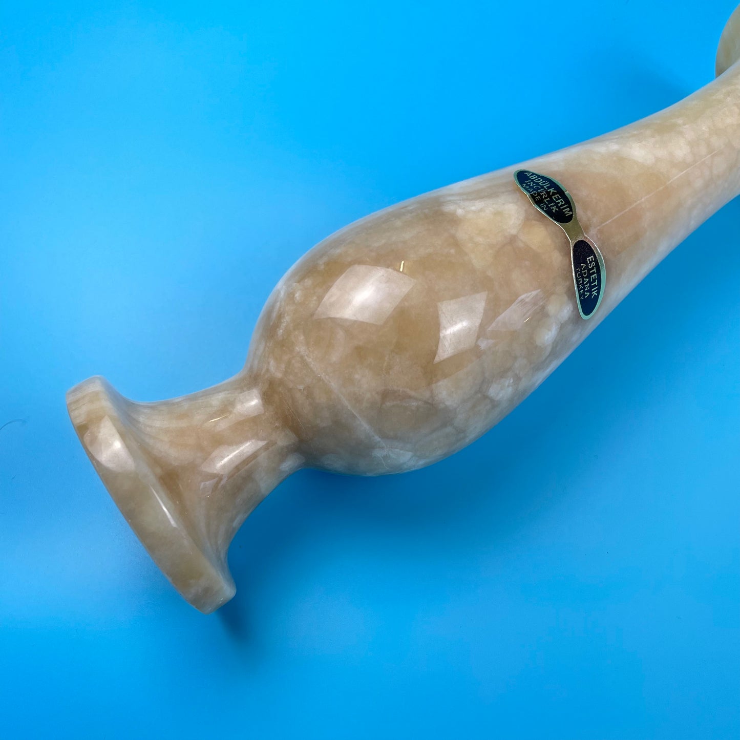 Tall Turkish Marble Vase Heavy
