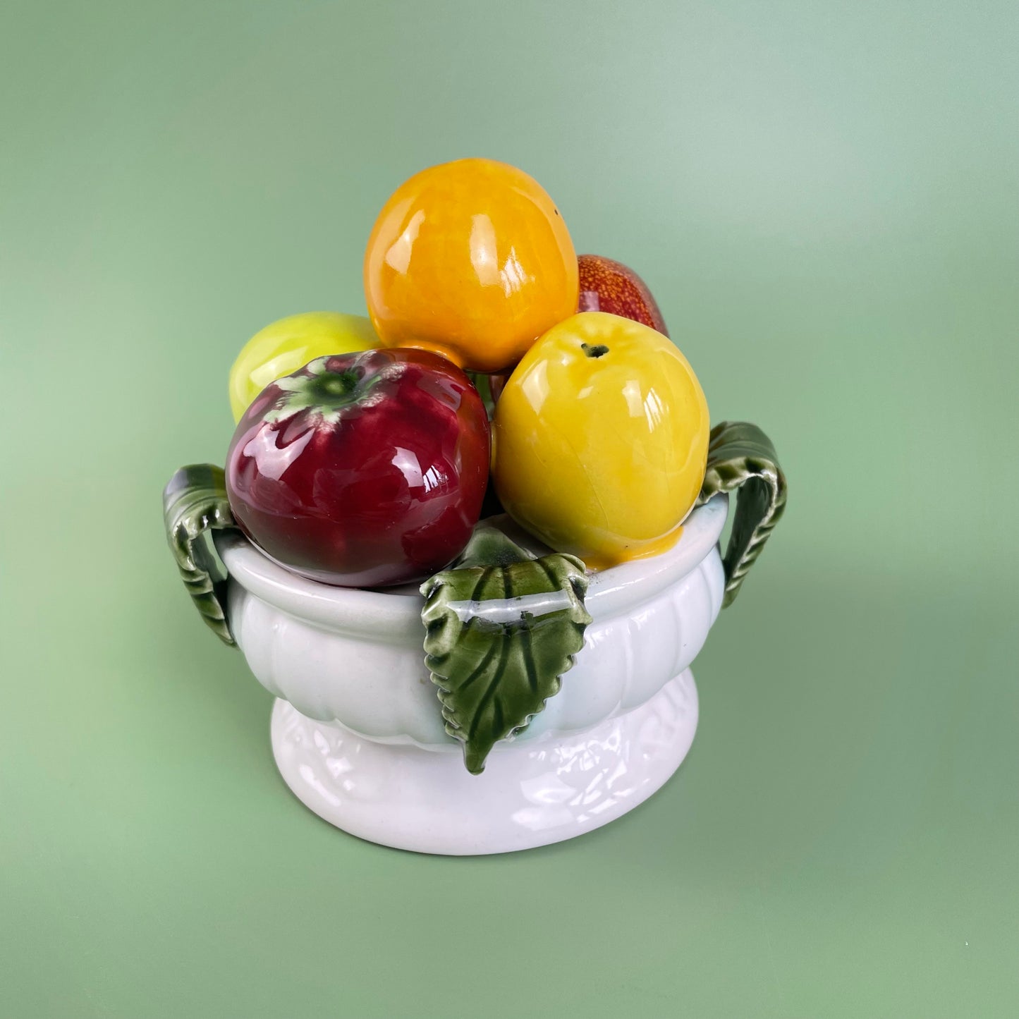 Ceramic Faux Fruit In Bowl