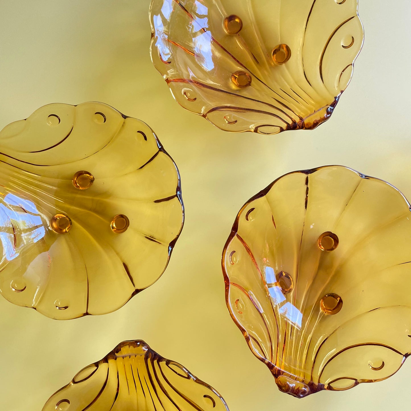 Orange Shell Shaped Dessert Bowls