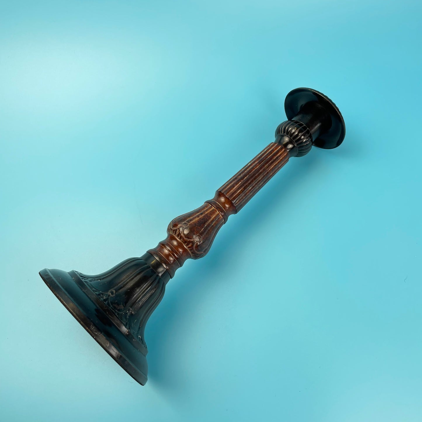 Cast Metal & Enamel Candle Holder Heavy (Single)
