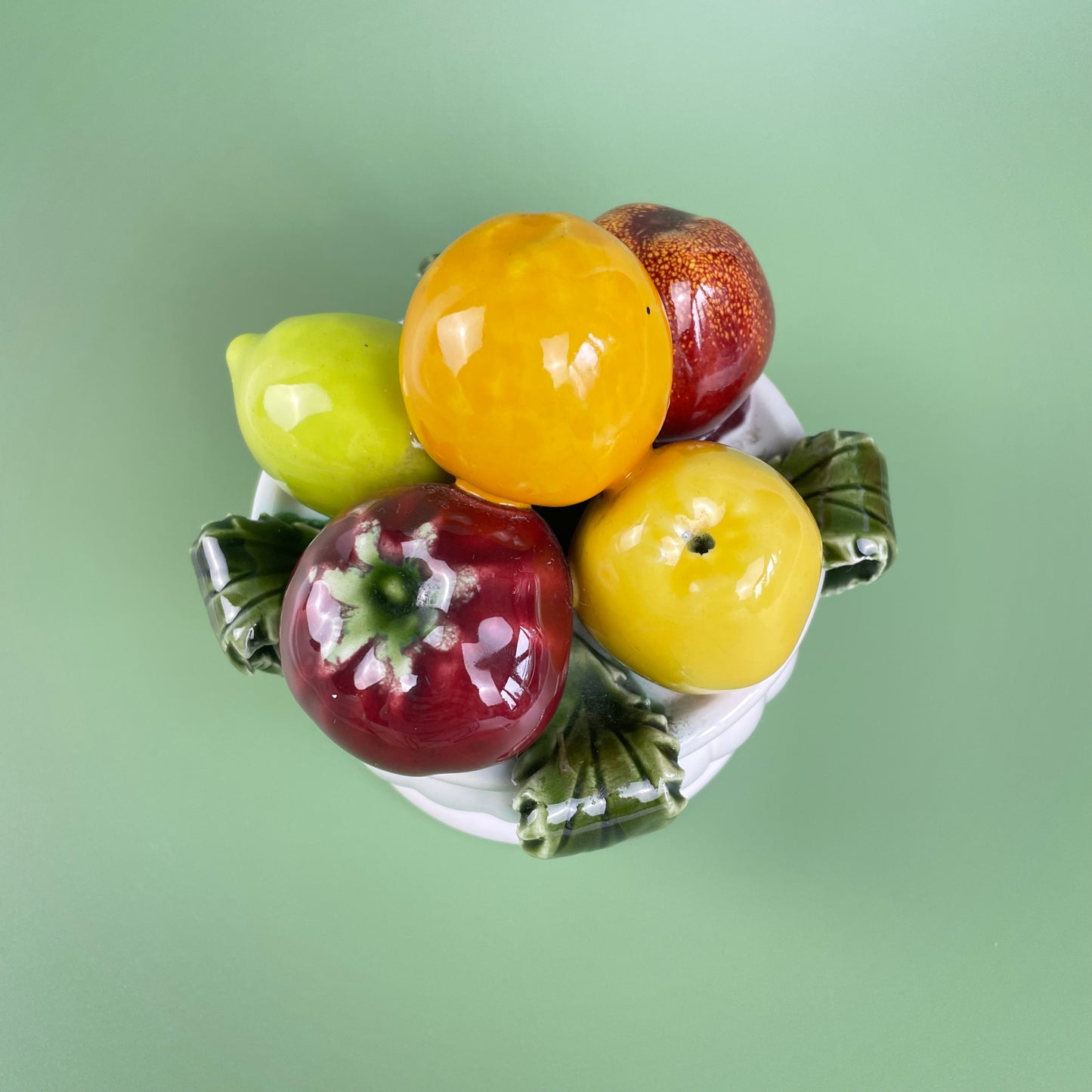 Ceramic Faux Fruit In Bowl