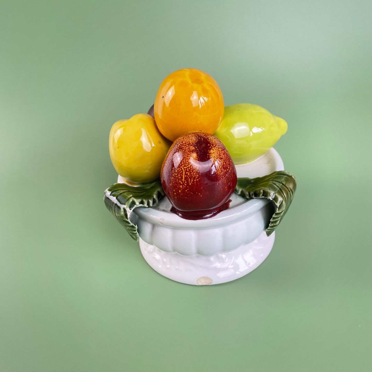 Ceramic Faux Fruit In Bowl
