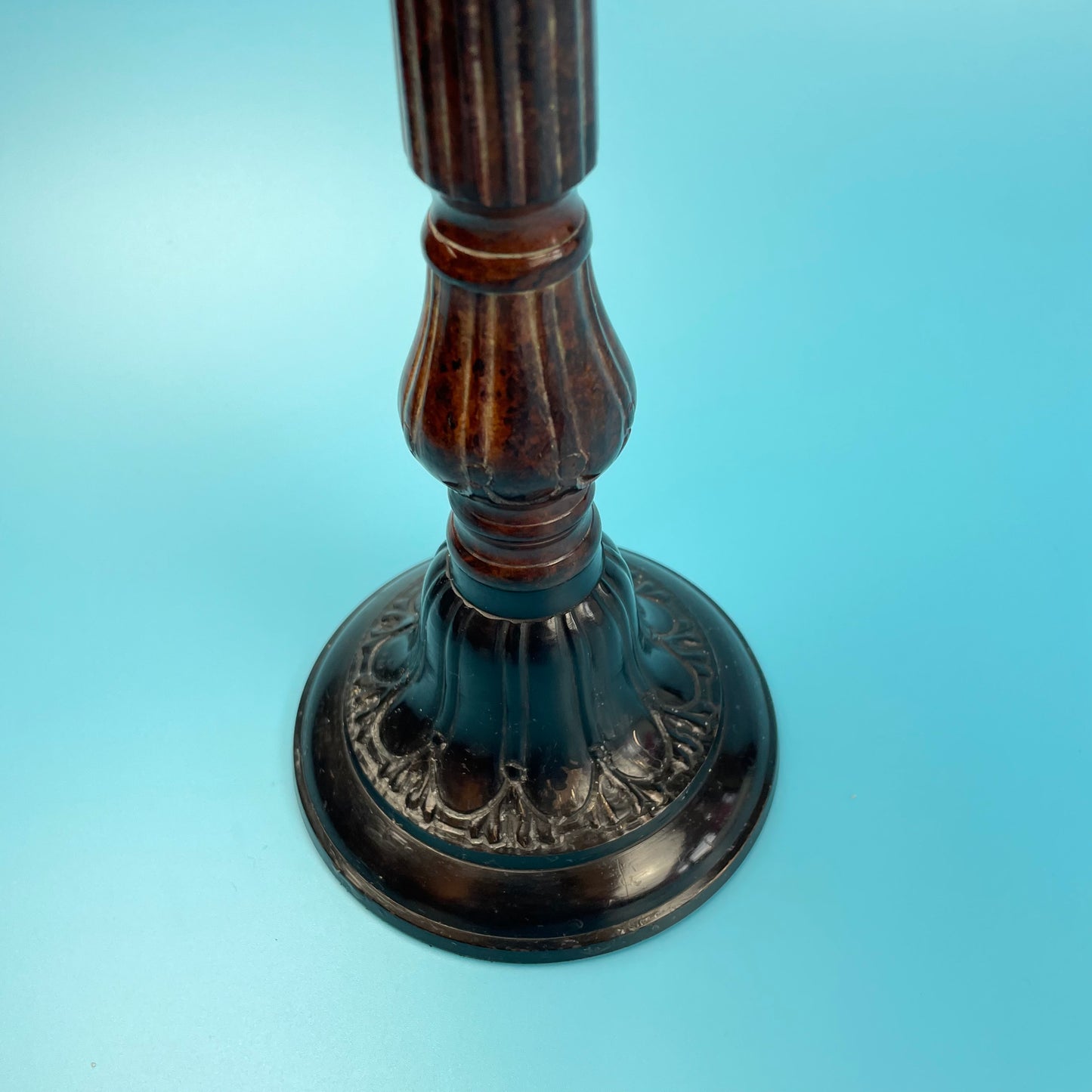 Cast Metal & Enamel Candle Holder Heavy (Single)
