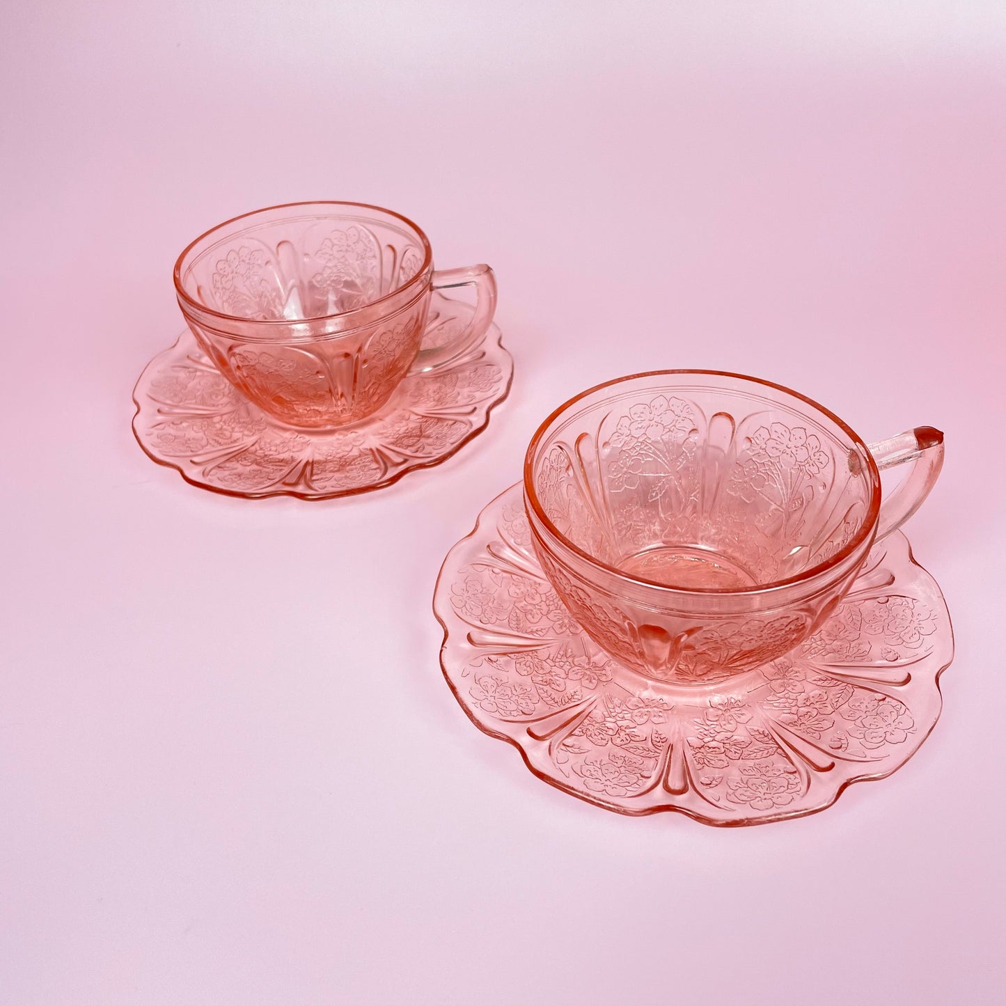 Hazel Atlas Cherry Blossom Tea Cup & Saucer