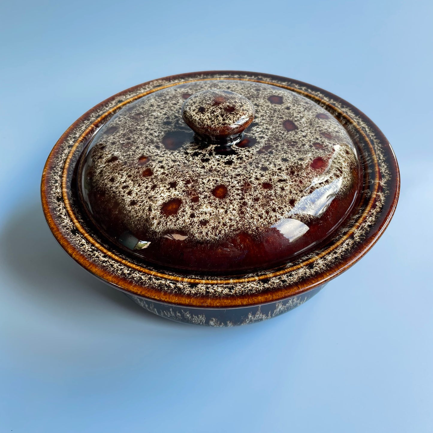 Brown Glaze Serving Casserole Dish