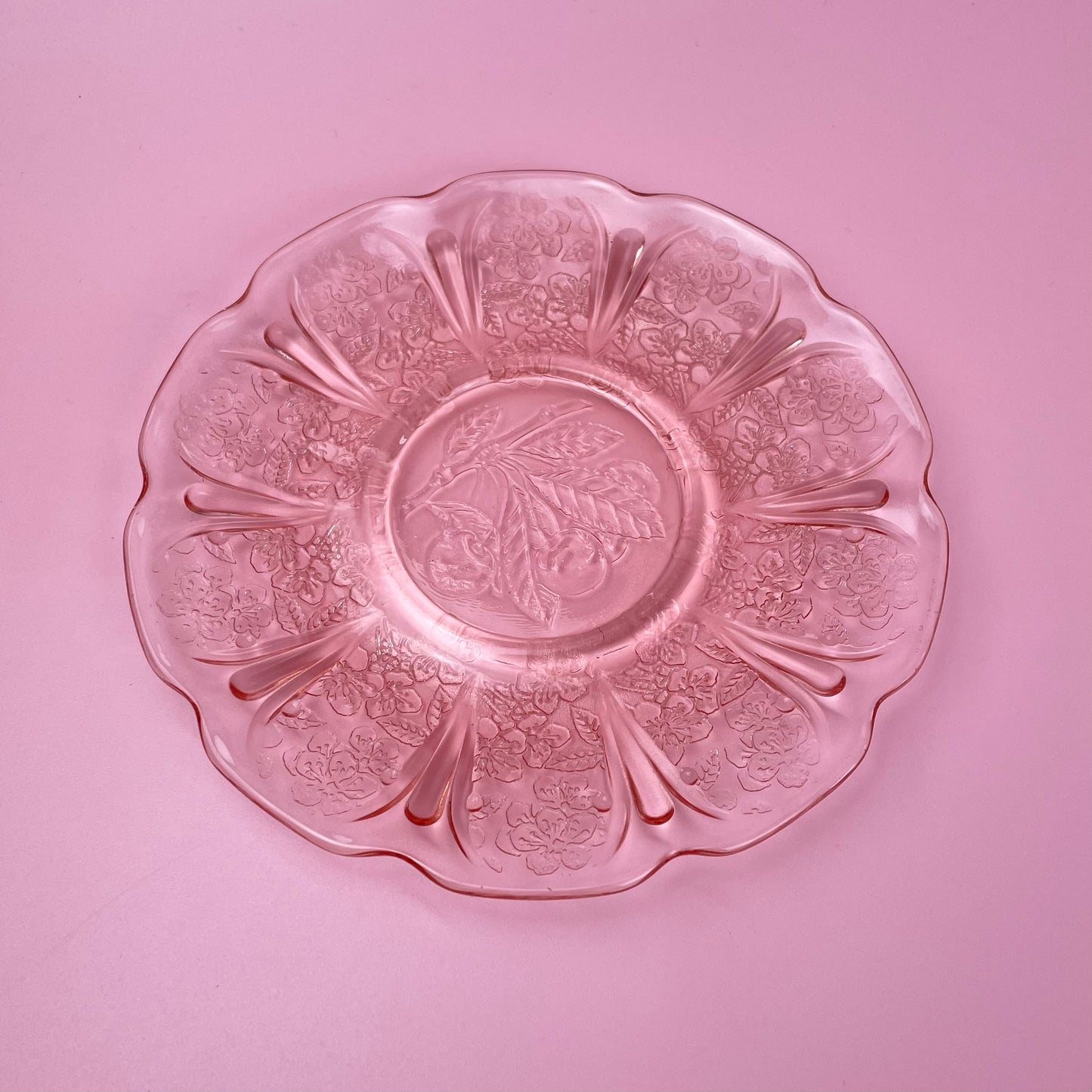 Hazel Atlas Cherry Blossom Tea Cup & Saucer