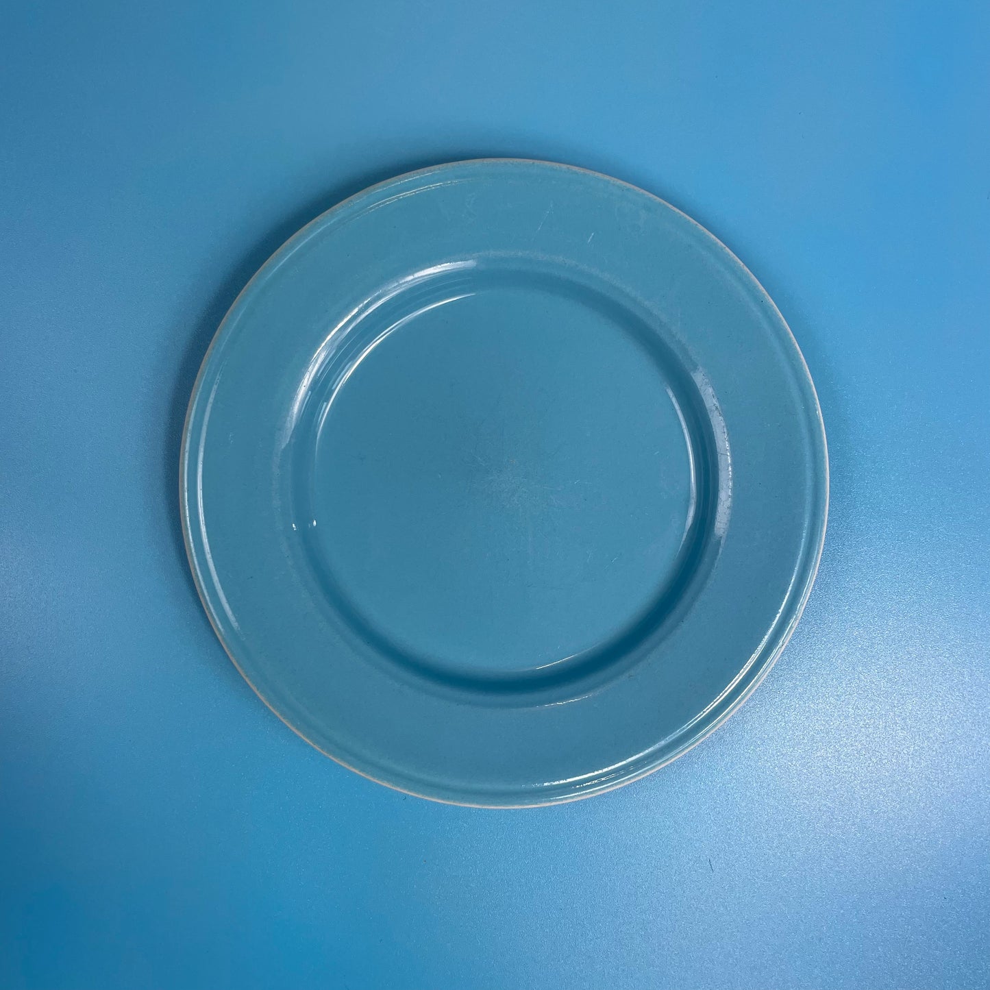 Pale Blue Ceramic Tea Plates (Pair)