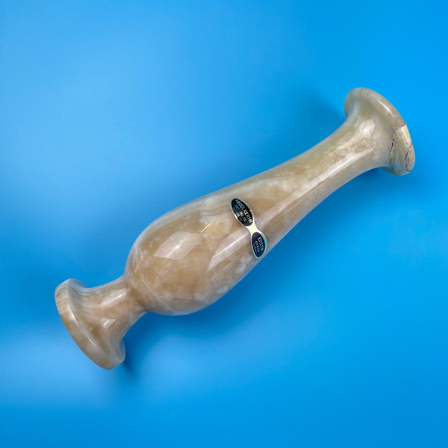 Tall Turkish Marble Vase Heavy