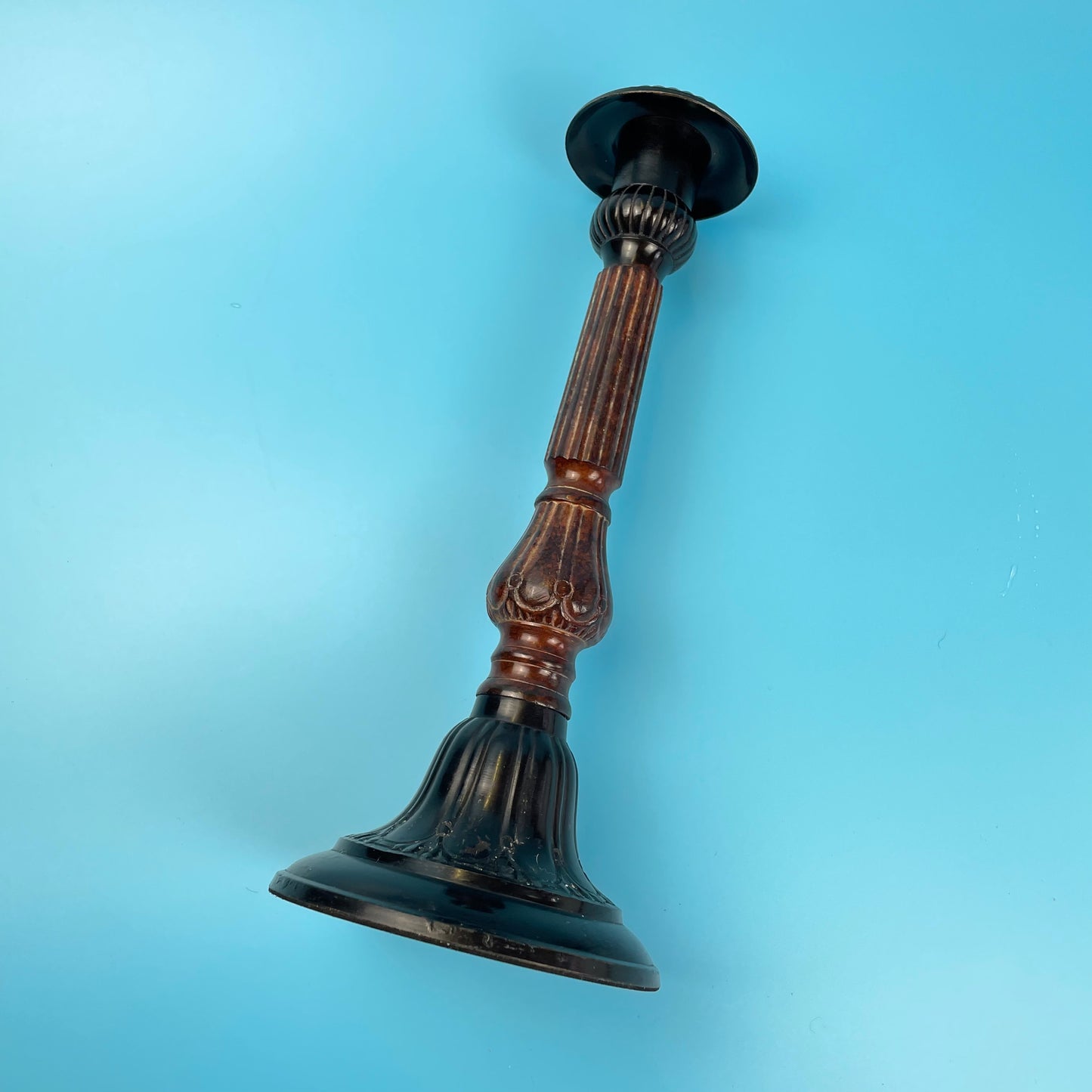 Cast Metal & Enamel Candle Holder Heavy (Single)