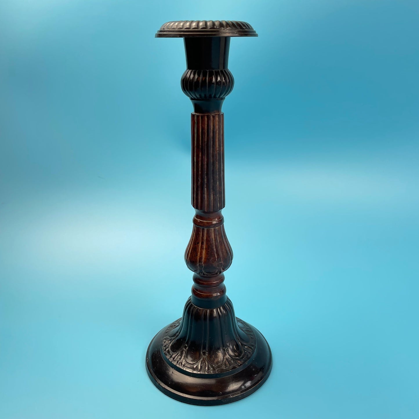 Cast Metal & Enamel Candle Holder Heavy (Single)