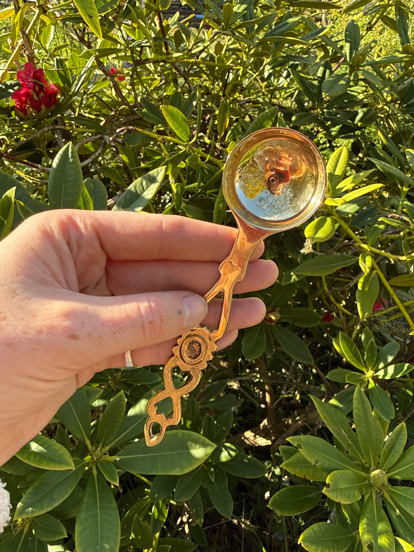 Brass Love Spoon Round