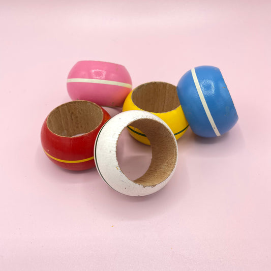 Coloured Napkin Rings x 5