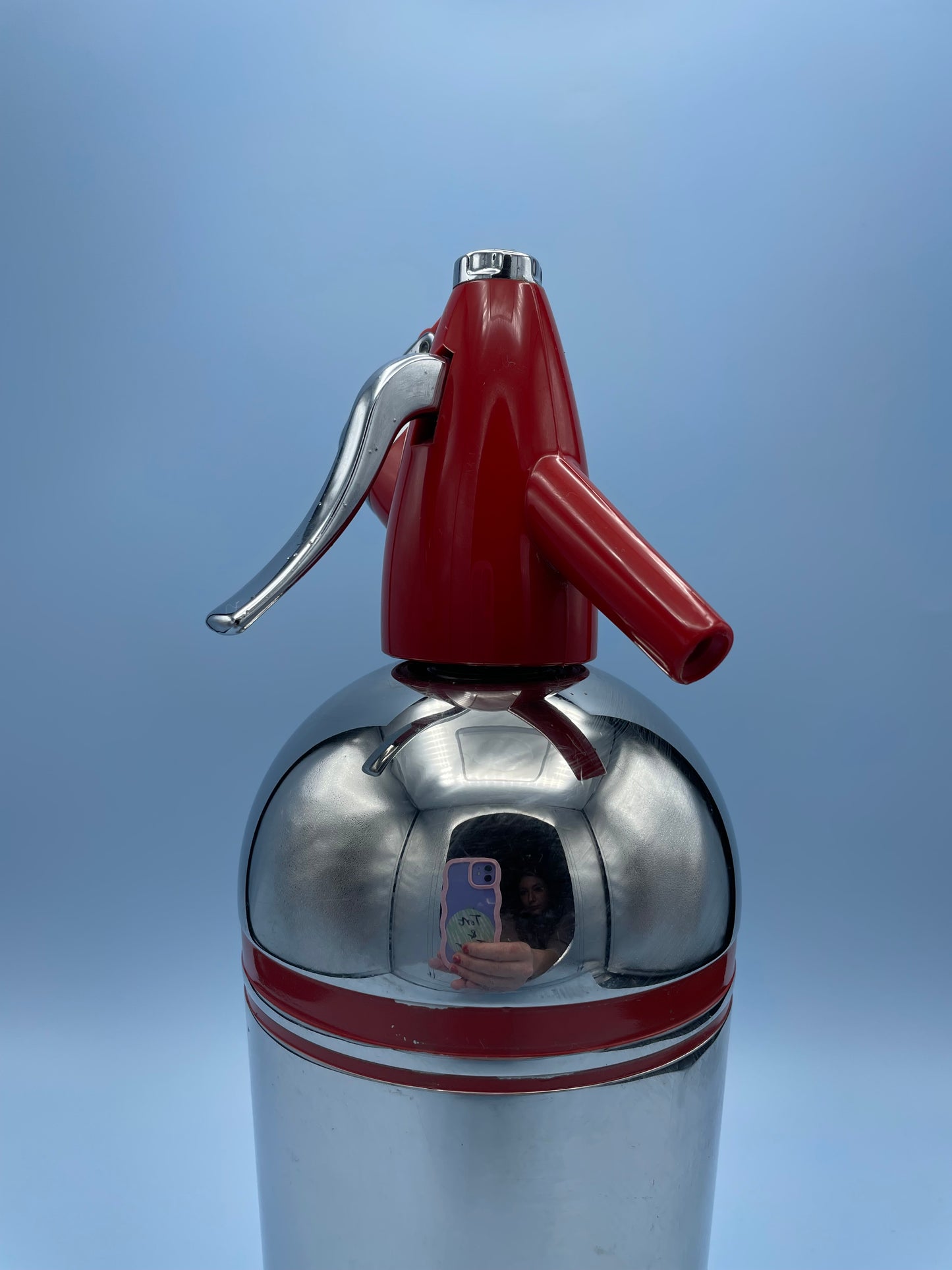 Soda Siphon Chrome & Red