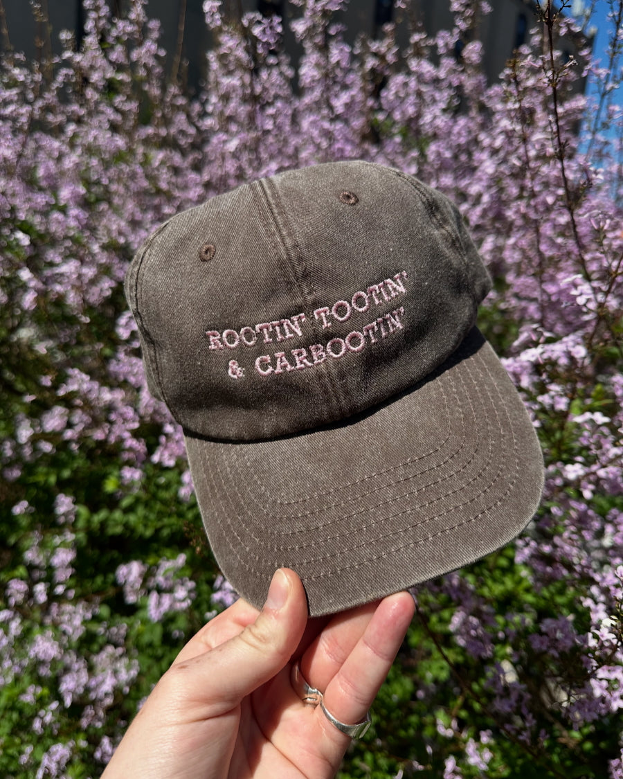 Rootin’ Tootin’ & Carbootin’ Vintage Brown & Baby Pink Cap