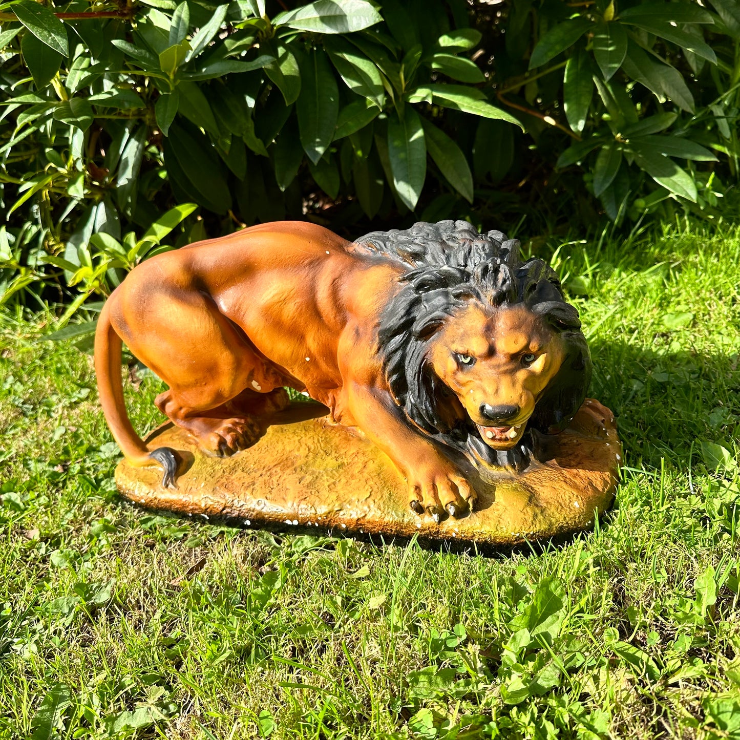 Chalkware Lion Figurine