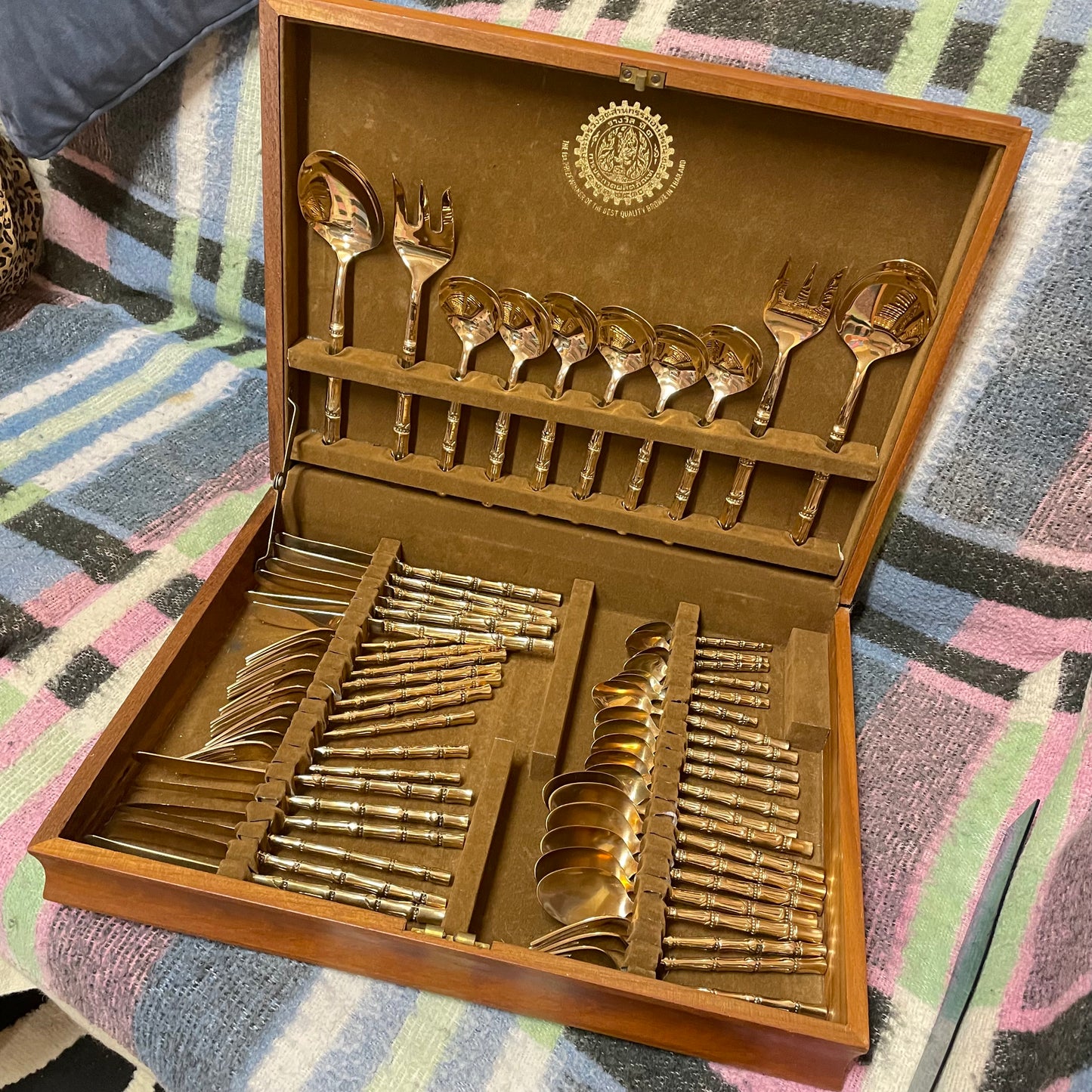 Brass Bamboo Cutlery Set