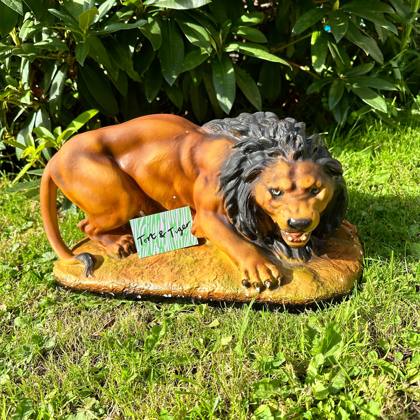 Chalkware Lion Figurine