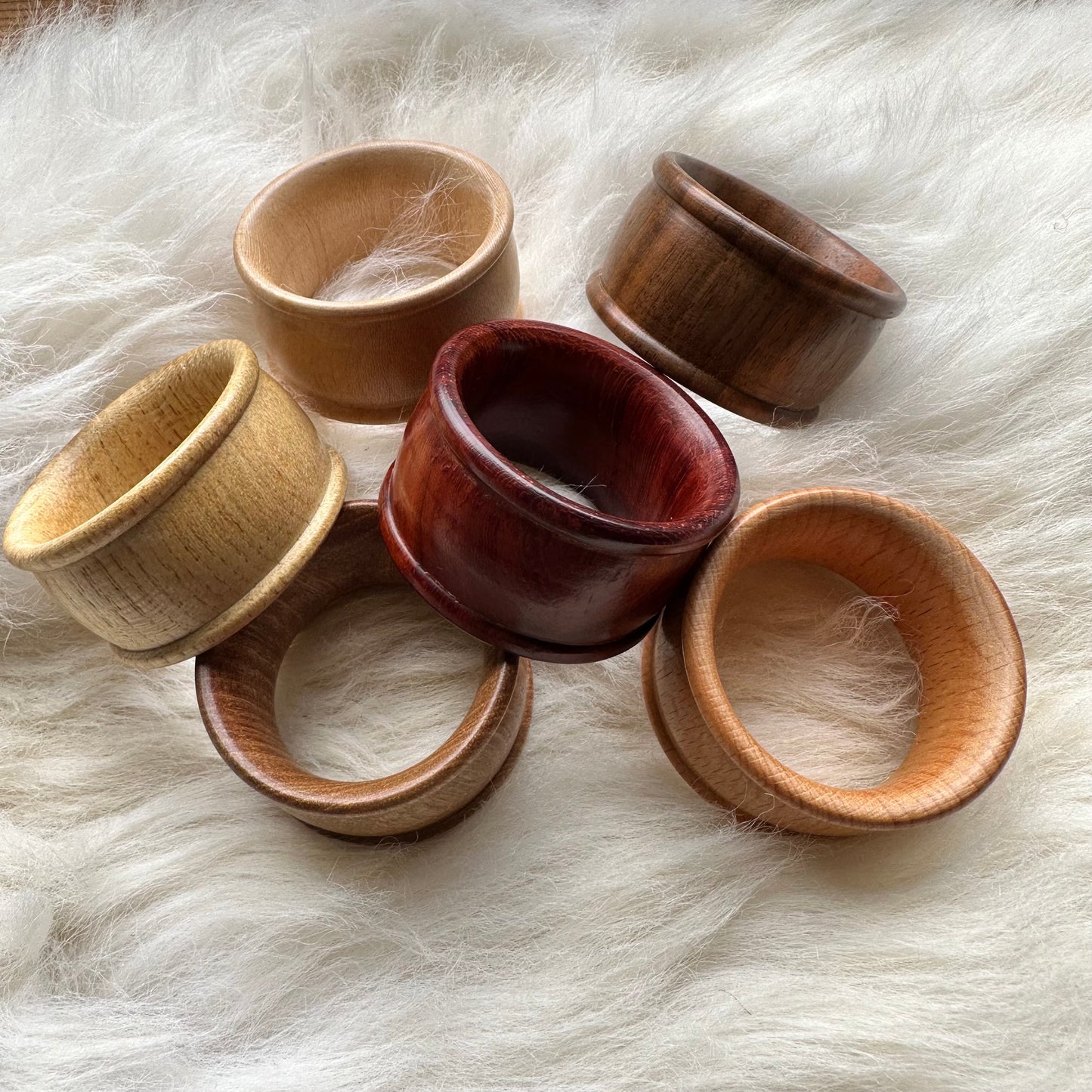 Wooden Napkin Rings (X6)