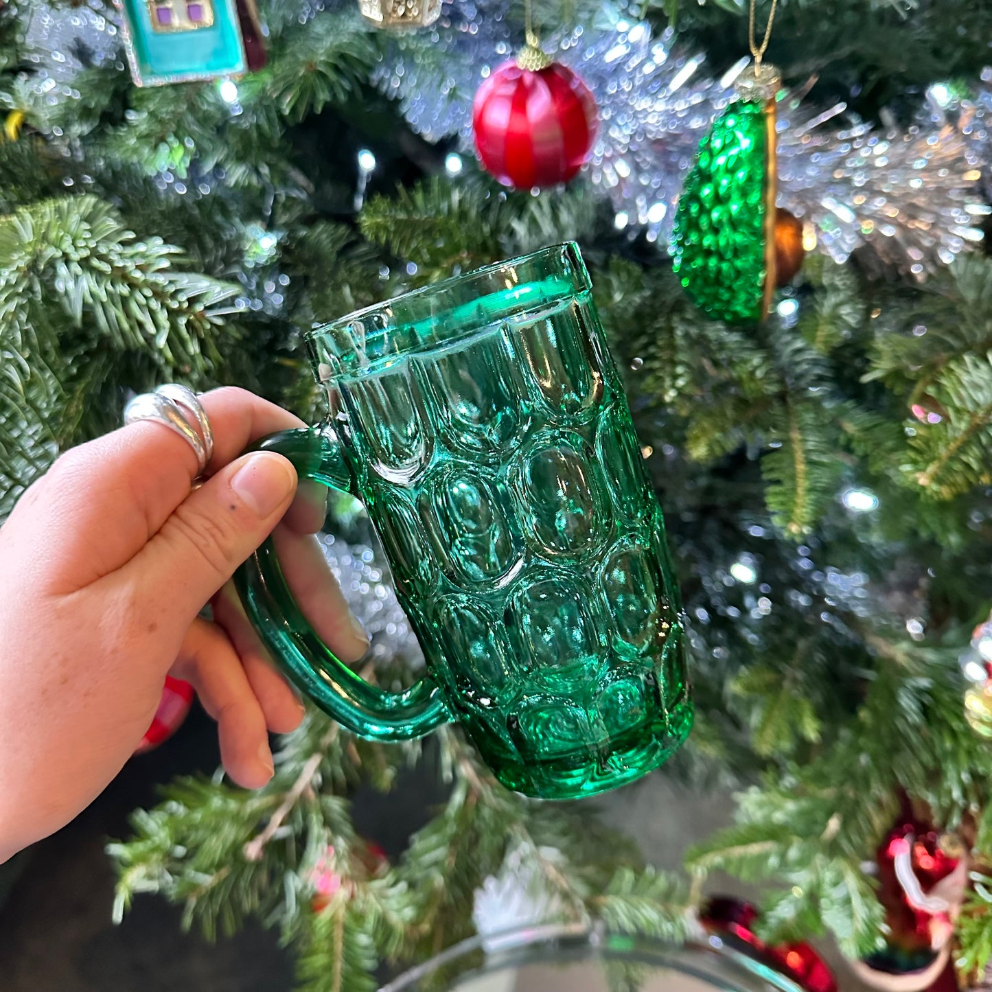 Green Half Pint Tankards (Pair)