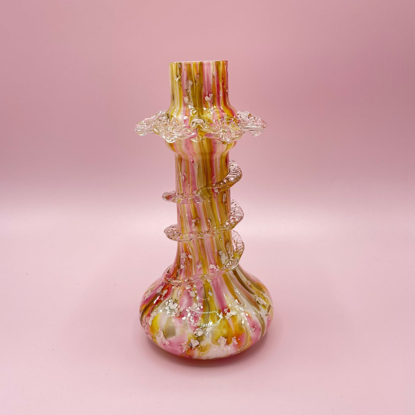 Shimmer Spatter Glass Vase