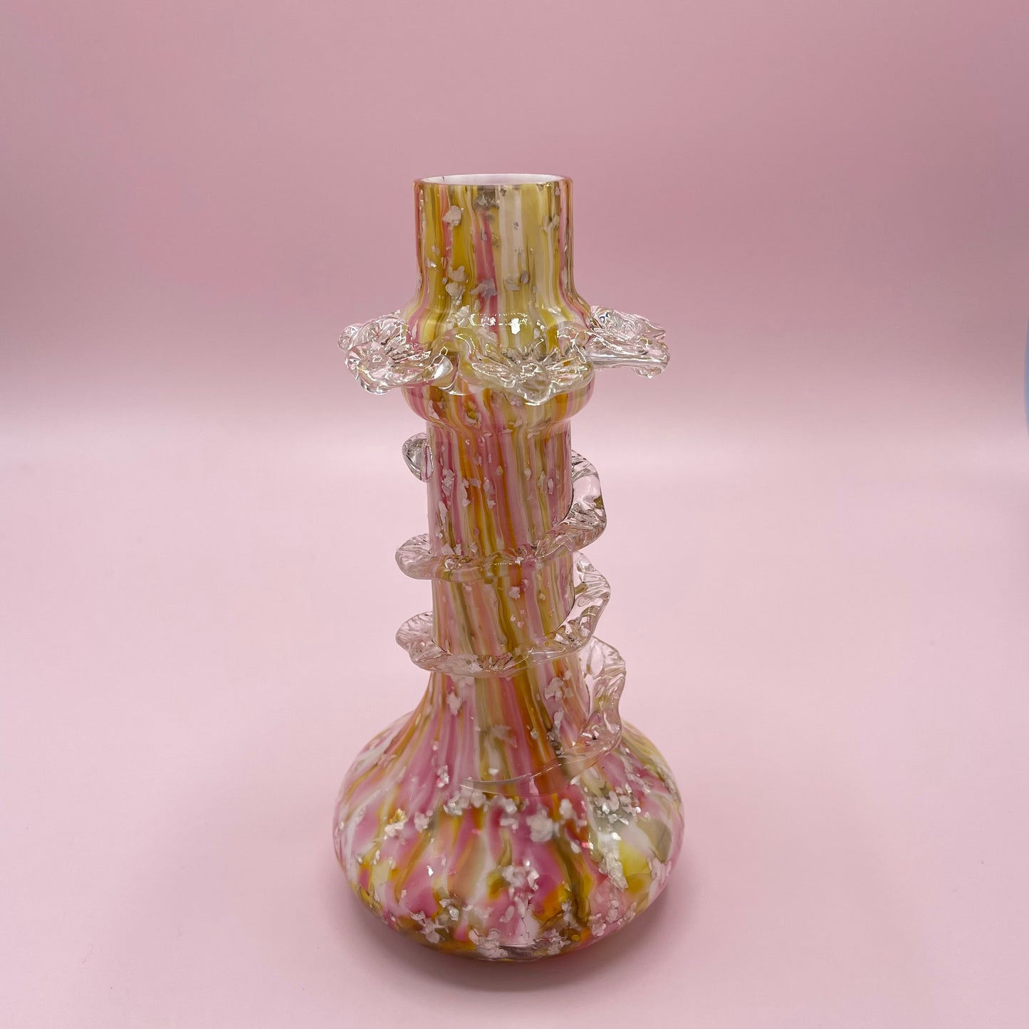 Shimmer Spatter Glass Vase